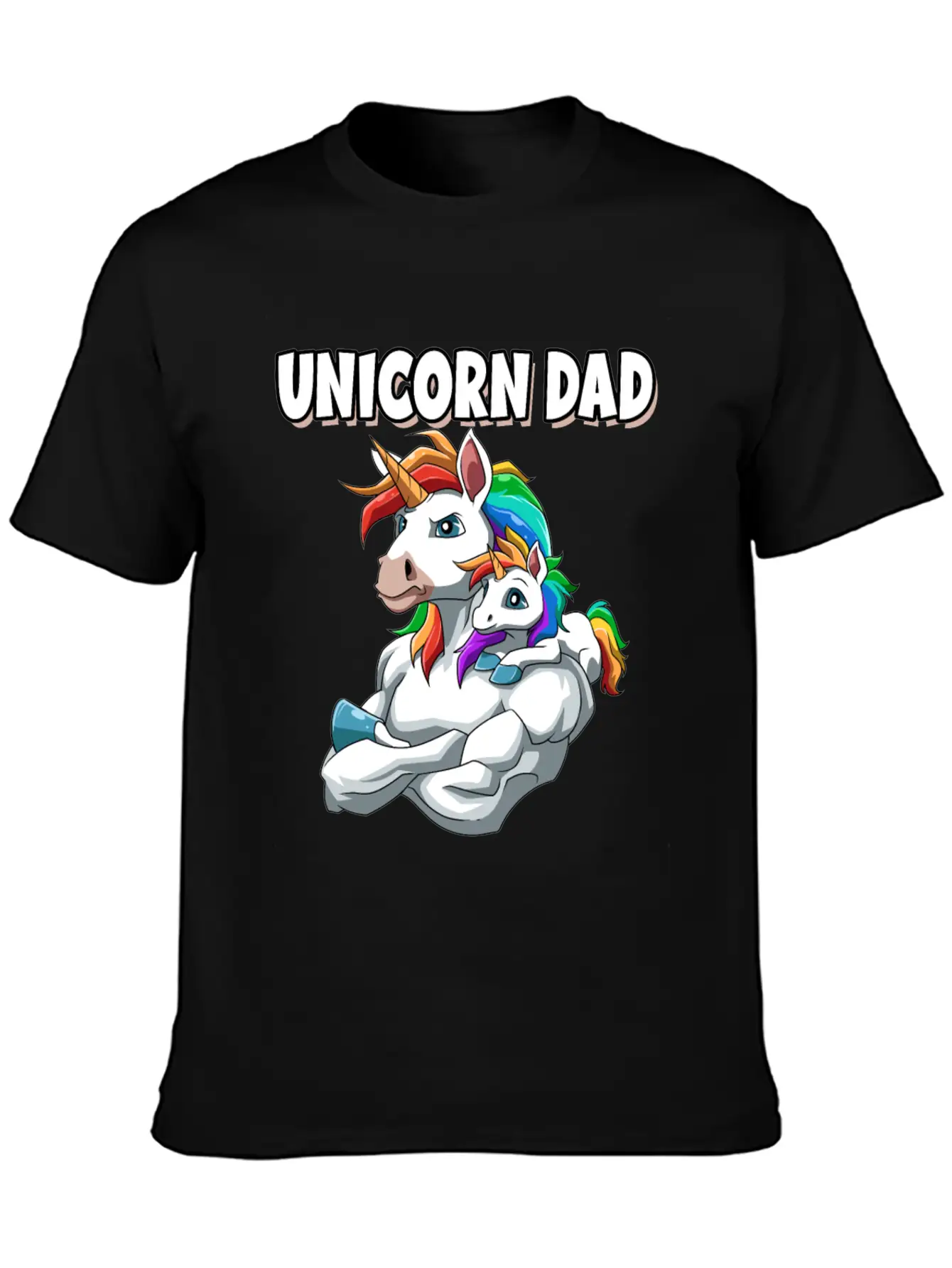 Unicorn Dad For A Unicorn Lovers Relaxed Everyday Tee – Lightweight And Durable Cotton