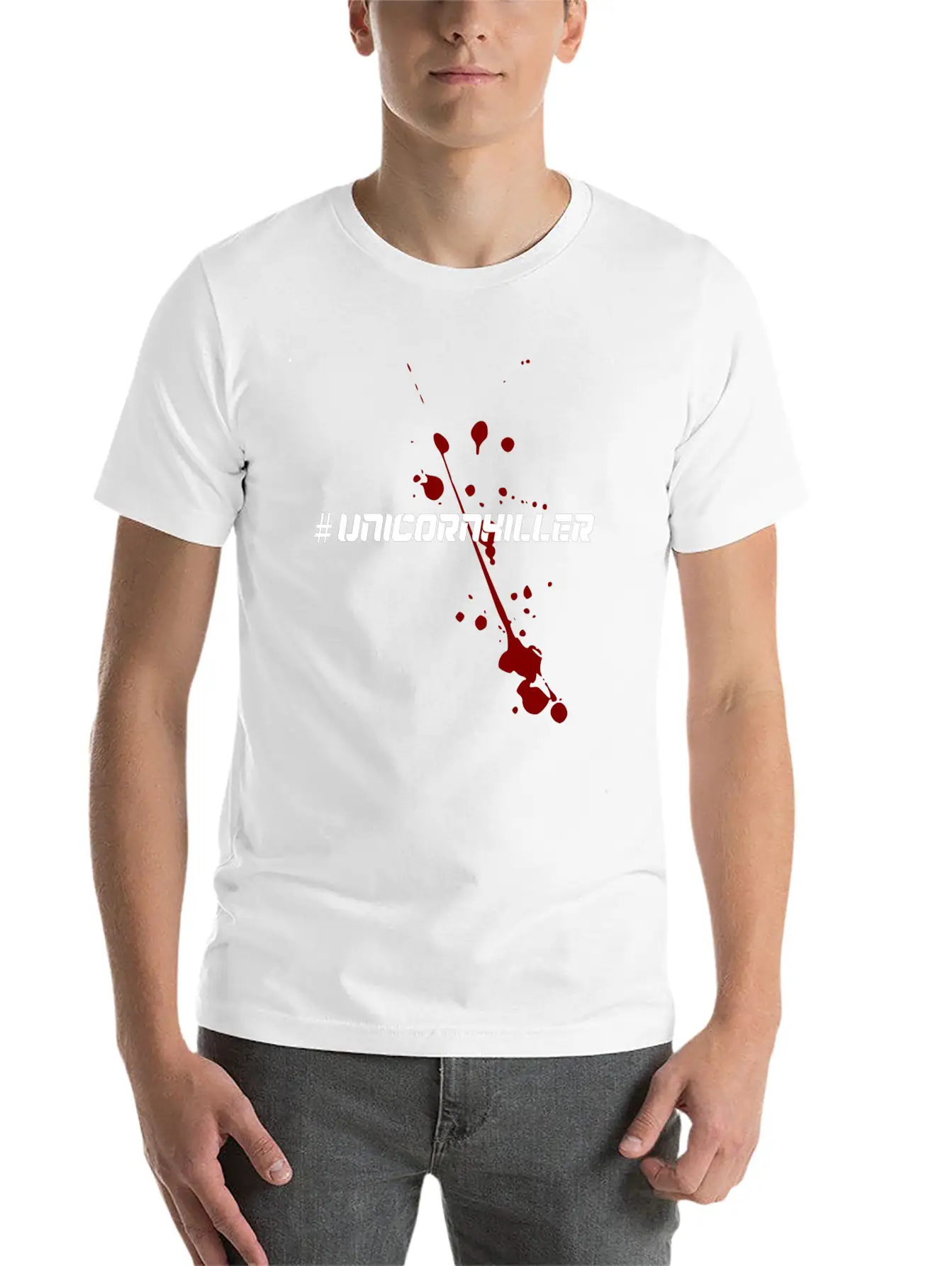 Unicorn Hater Hate Unicorn T-shirt Design Splatter Modern Fit Casual T-Shirt ��� Clean And Versatile Design