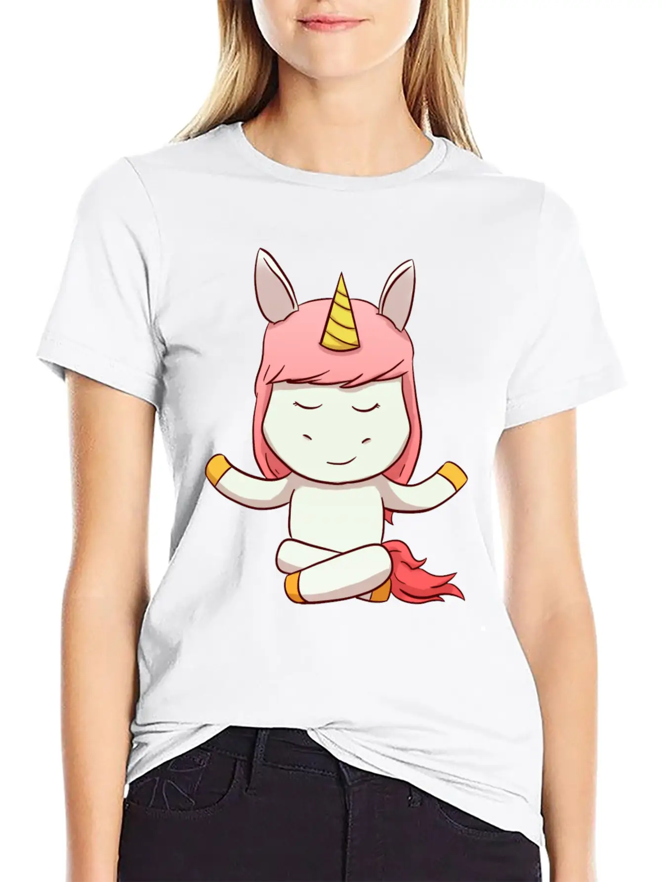 Unicorn Meditation Modern Fit Casual T-Shirt – Clean And Versatile Design