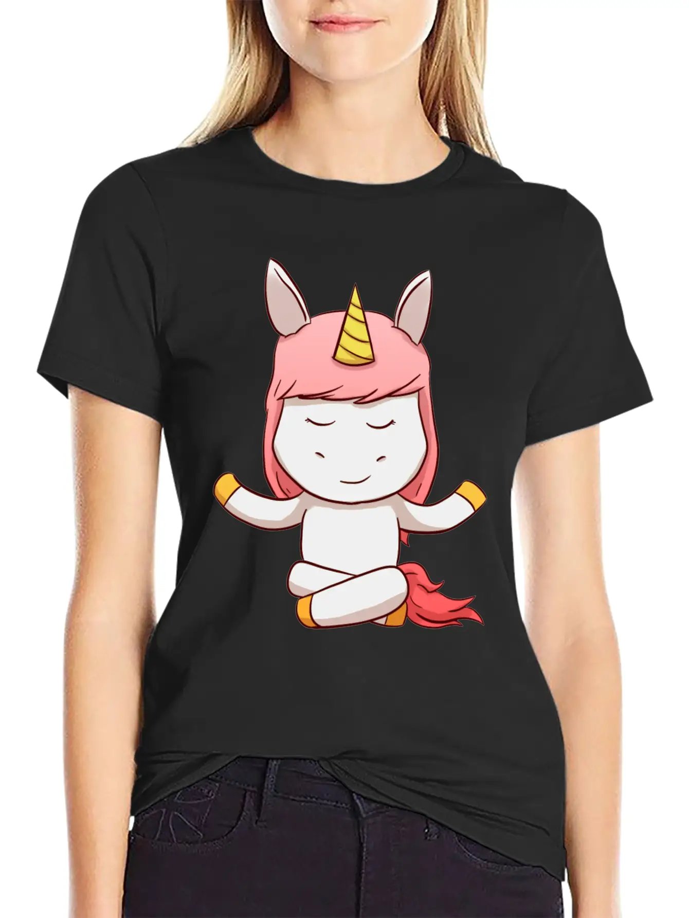 Unicorn Meditation Modern Fit Casual T-Shirt – Clean And Versatile Design