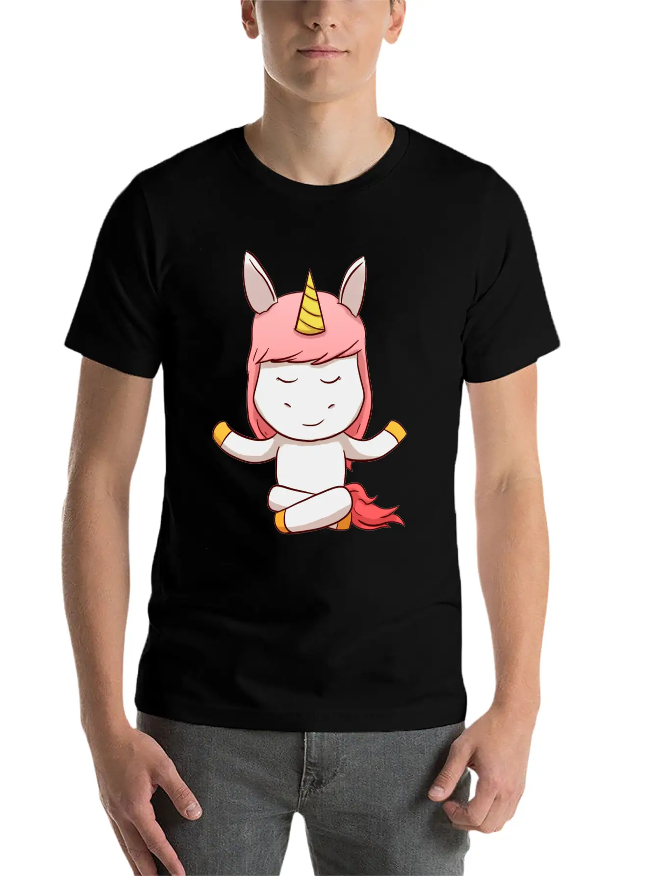 Unicorn Meditation Modern Fit Casual T-Shirt – Clean And Versatile Design