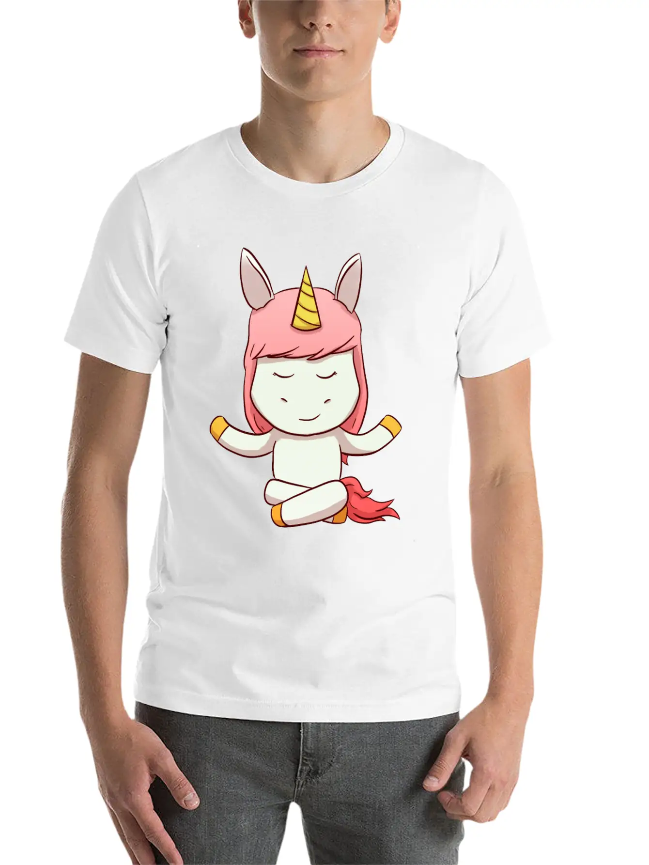 Unicorn Meditation Modern Fit Casual T-Shirt – Clean And Versatile Design
