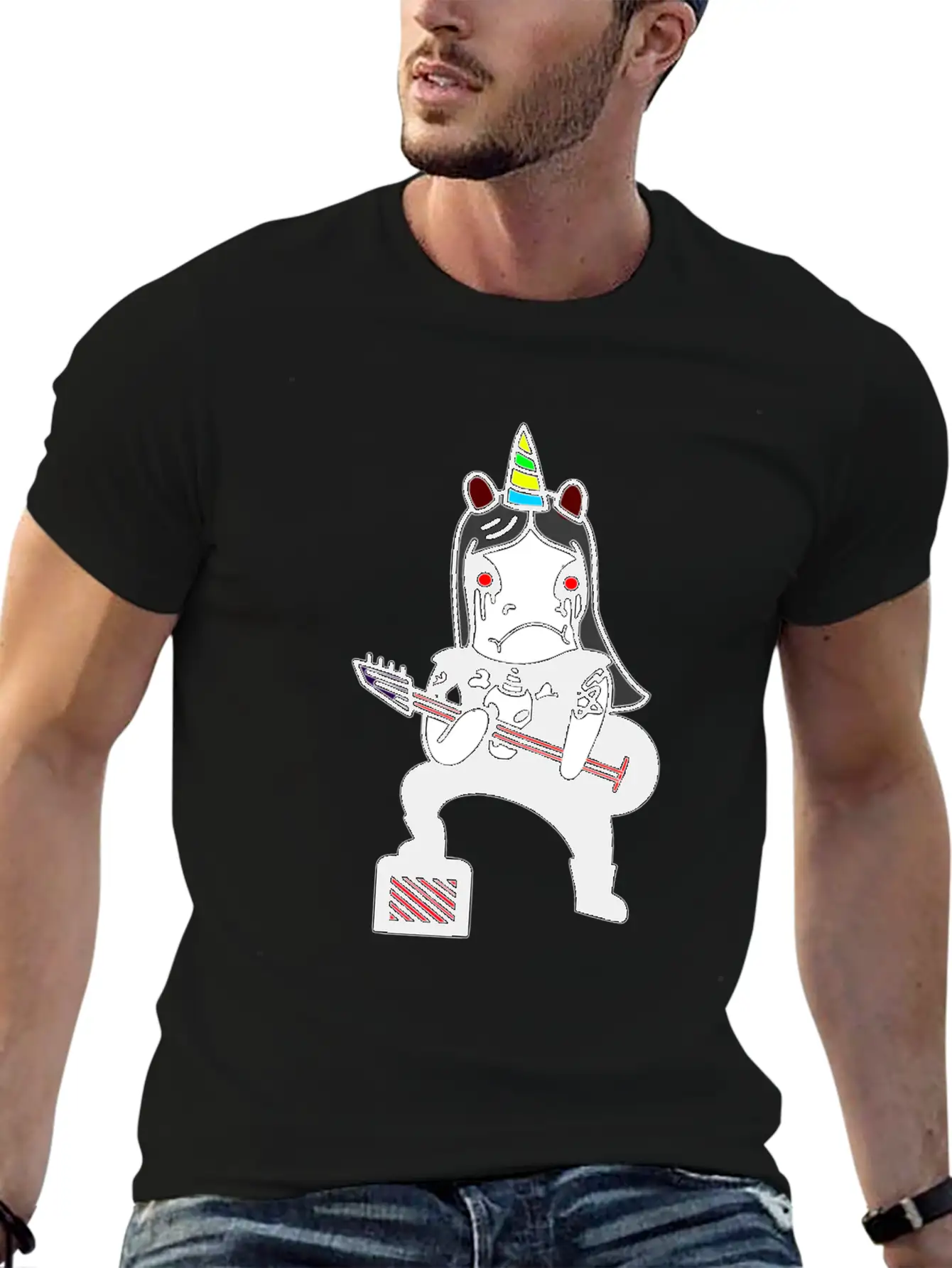 Unicorn Metal Black Metal Extreme Metal True Evil Unisex Casual T-Shirt – Clean Design For Daily Comfort