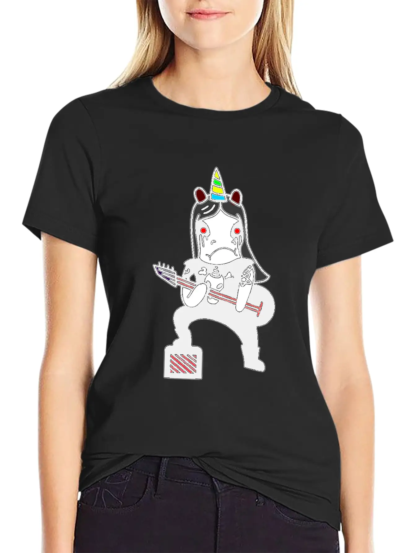 Unicorn Metal Black Metal Extreme Metal True Evil Unisex Casual T-Shirt – Clean Design For Daily Comfort