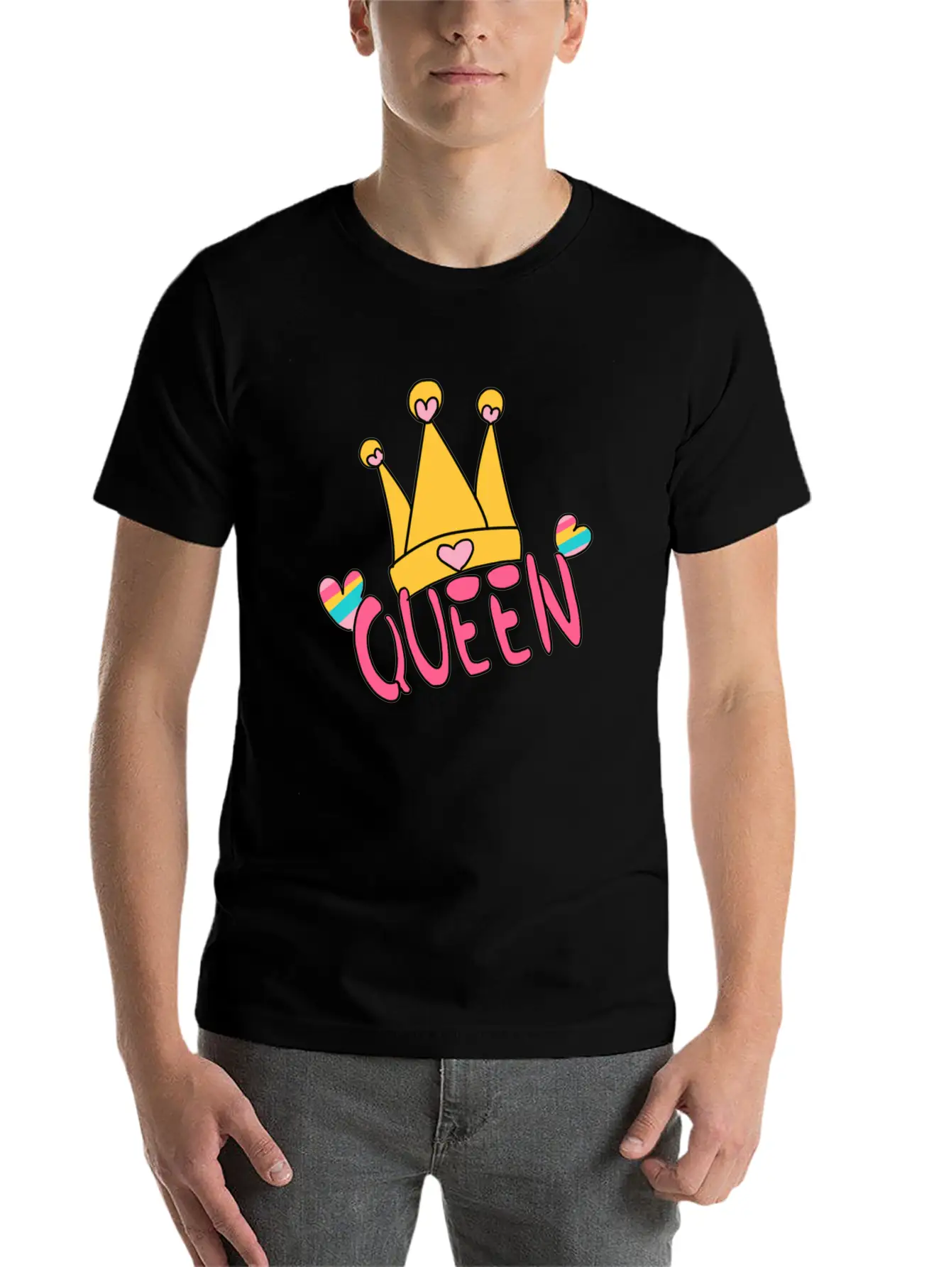 Unicorn Queen Hat LGBT Love Symbol Unisex Casual T-Shirt – Clean Design For Daily Comfort