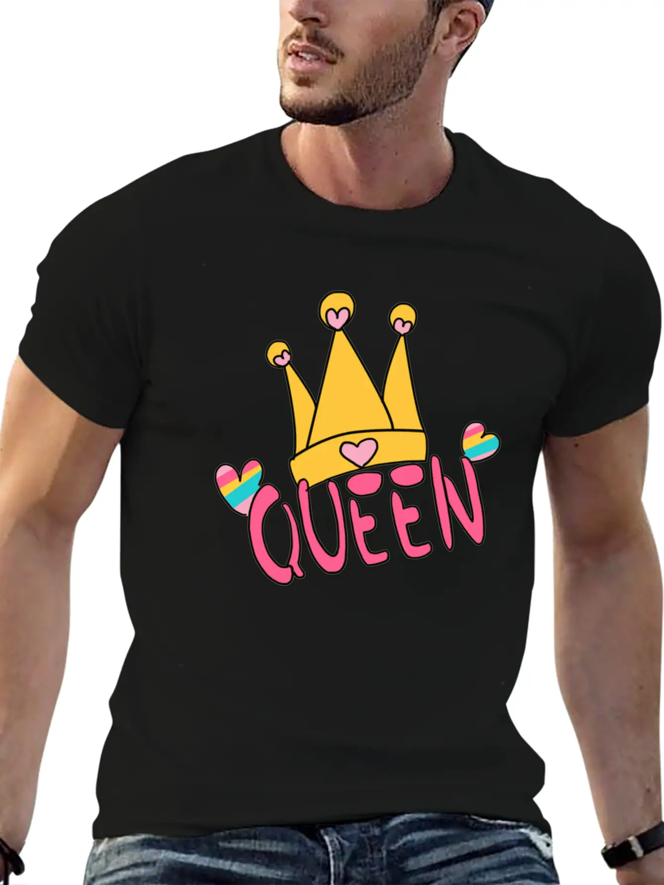 Unicorn Queen Hat LGBT Love Symbol Unisex Casual T-Shirt – Clean Design For Daily Comfort