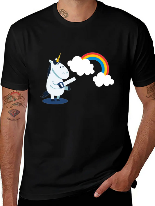 Unicorn Rainbow Classic Fit Graphic Tee For Daily Comfort – Unisex Cotton Shirt