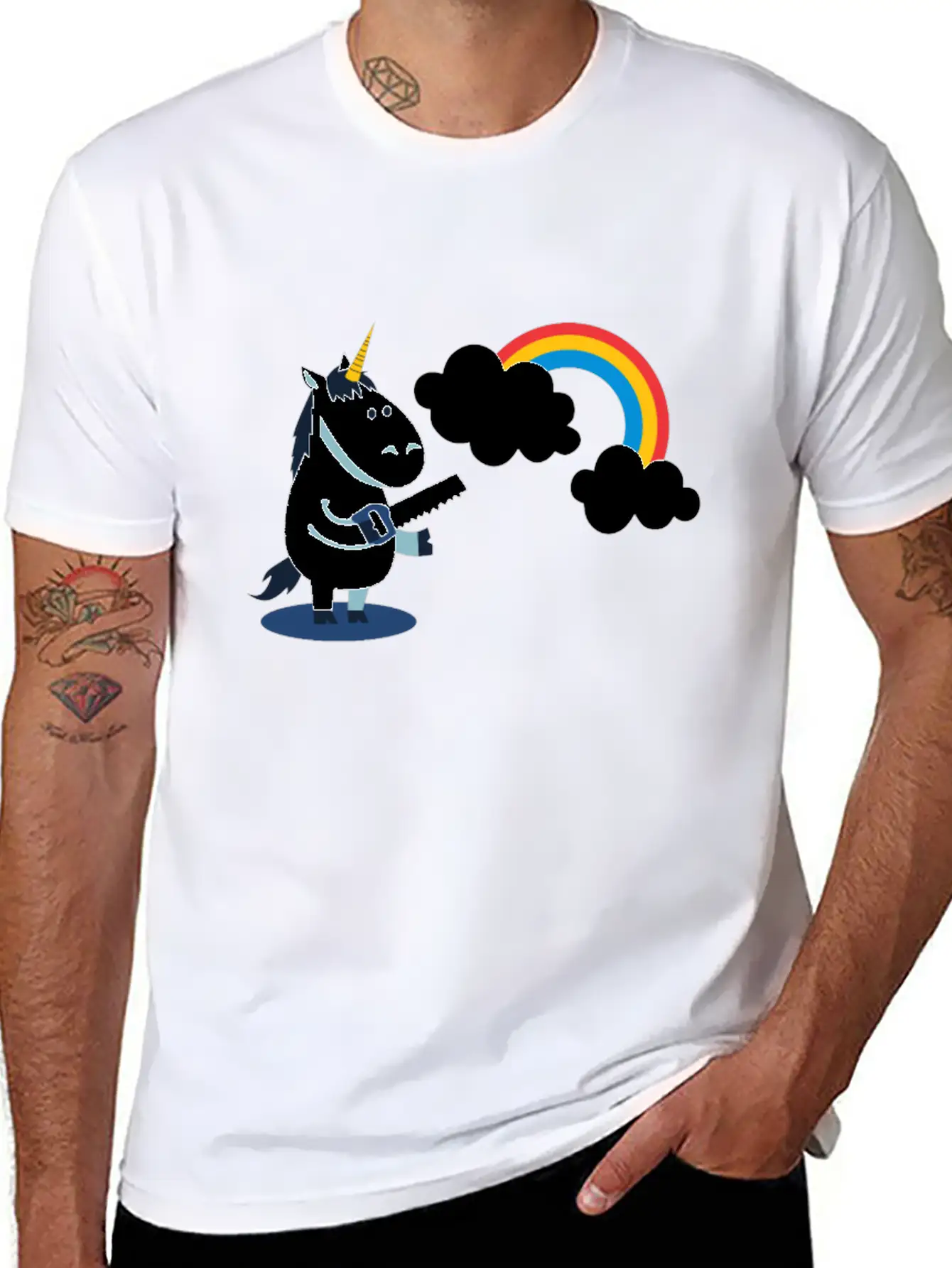 Unicorn Rainbow Classic Fit Graphic Tee For Daily Comfort – Unisex Cotton Shirt