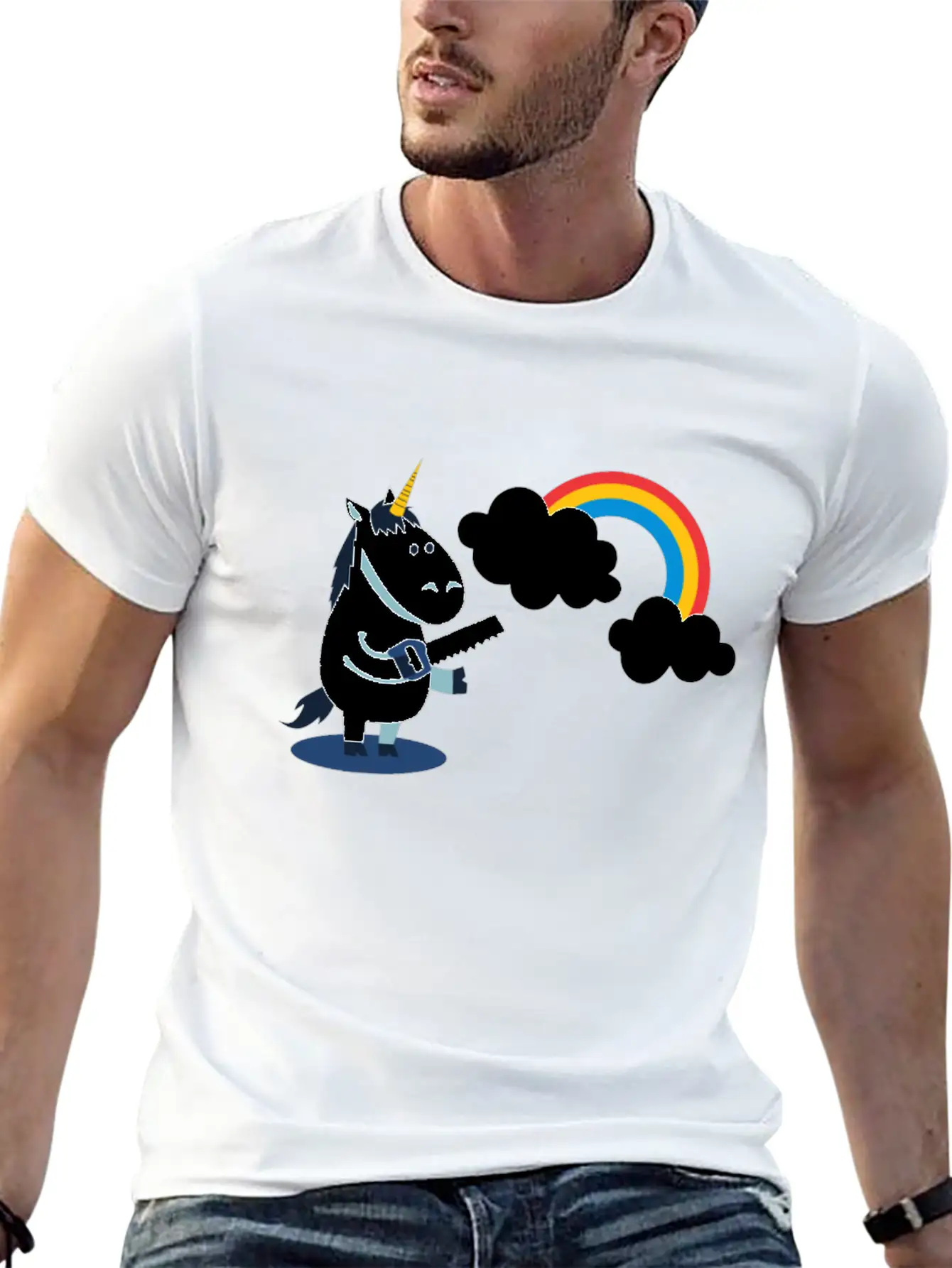 Unicorn Rainbow Classic Fit Graphic Tee For Daily Comfort – Unisex Cotton Shirt