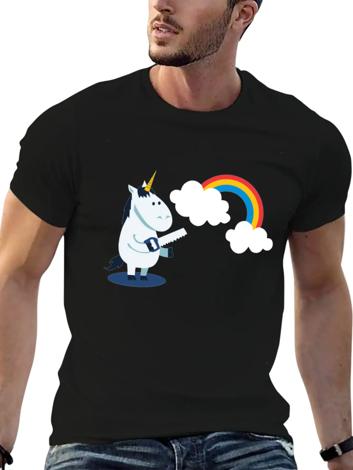 Unicorn Rainbow Classic Fit Graphic Tee For Daily Comfort – Unisex Cotton Shirt