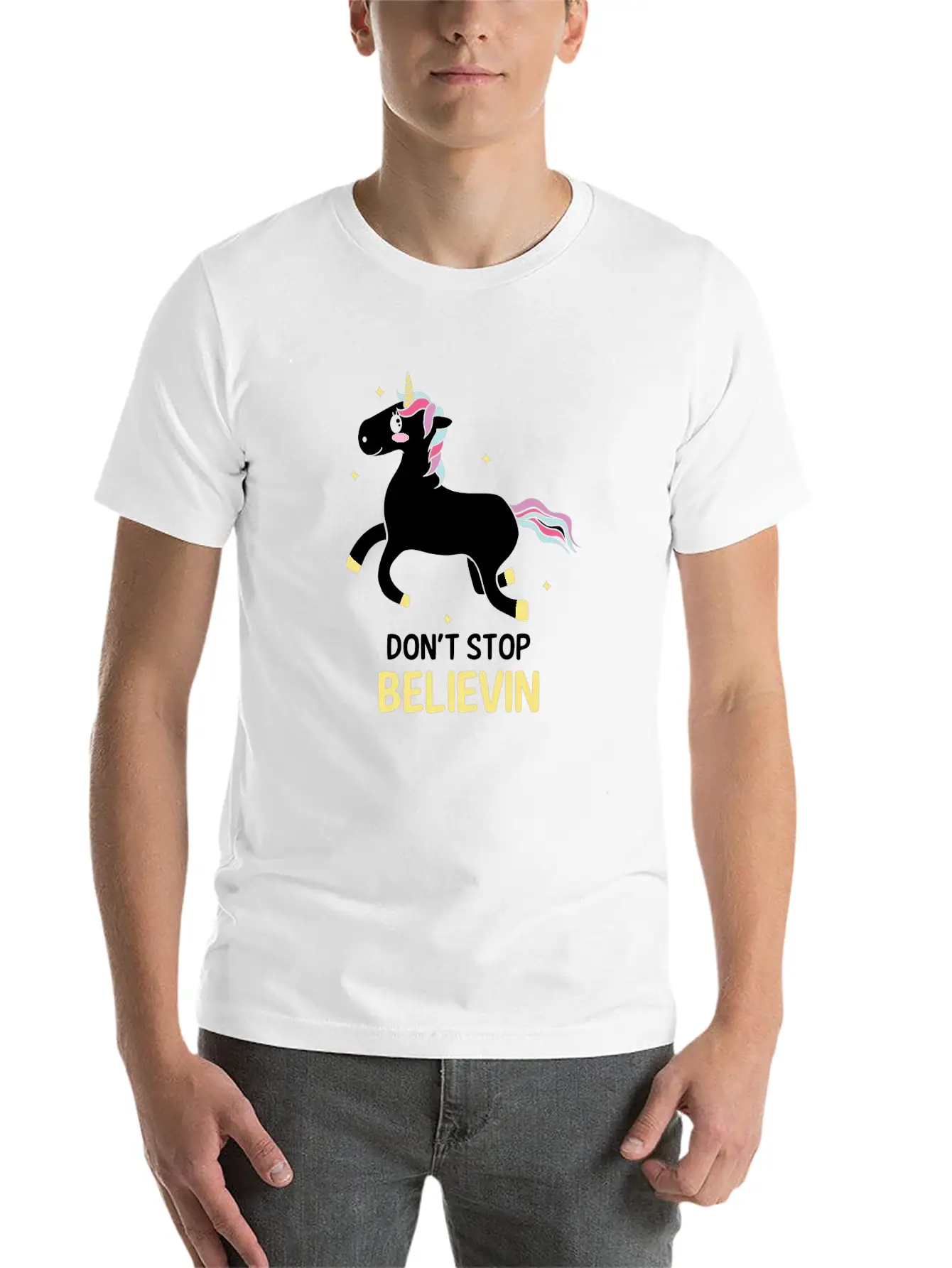Unicorn Soft Cotton Short Sleeve Tee – Unisex Wardrobe Staple