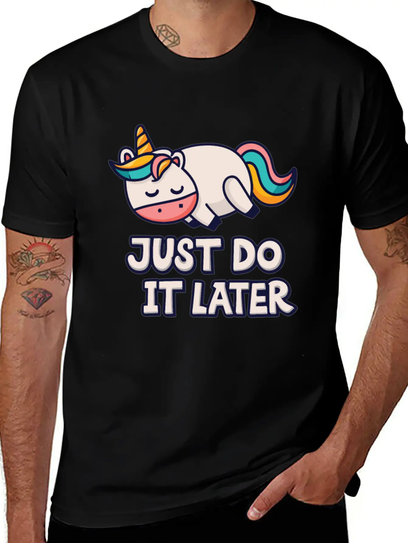 Unicorn Thick Unicorn Chilling Out Basic Graphic T-Shirt – Daily Comfort In Soft Cotton