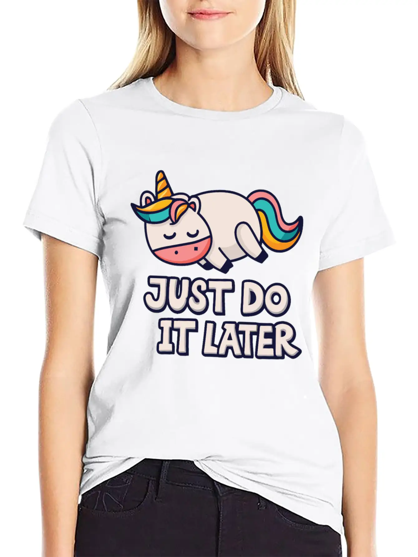 Unicorn Thick Unicorn Chilling Out Basic Graphic T-Shirt – Daily Comfort In Soft Cotton