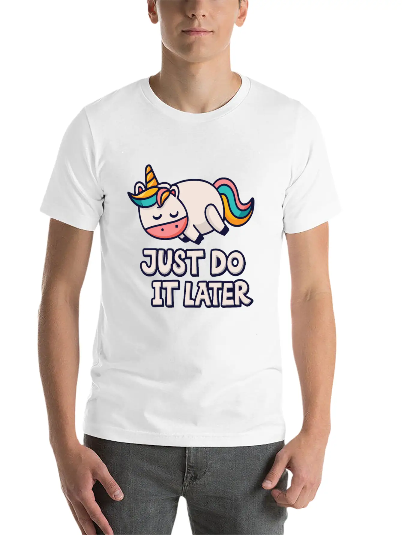 Unicorn Thick Unicorn Chilling Out Basic Graphic T-Shirt – Daily Comfort In Soft Cotton