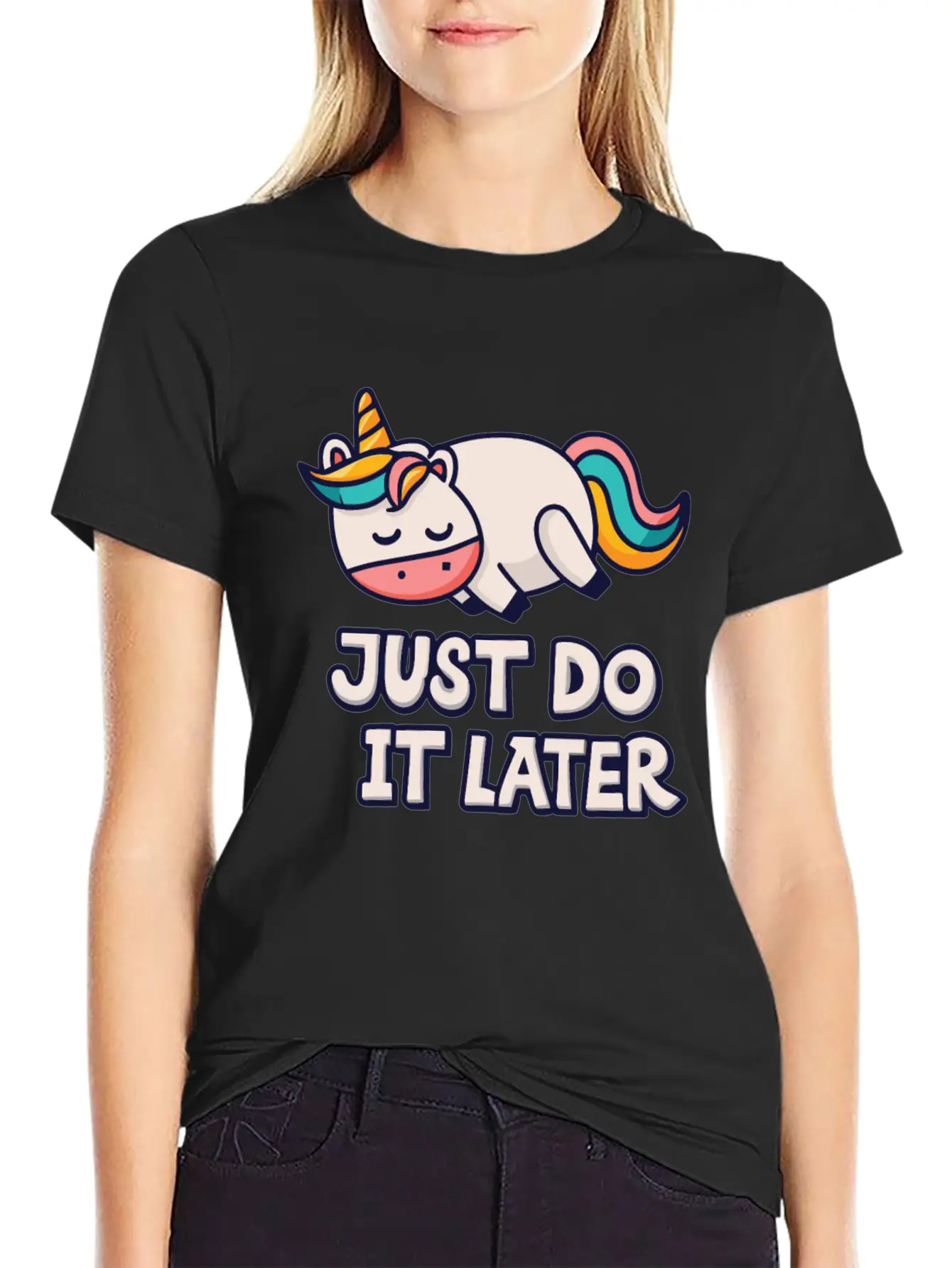 Unicorn Thick Unicorn Chilling Out Basic Graphic T-Shirt – Daily Comfort In Soft Cotton