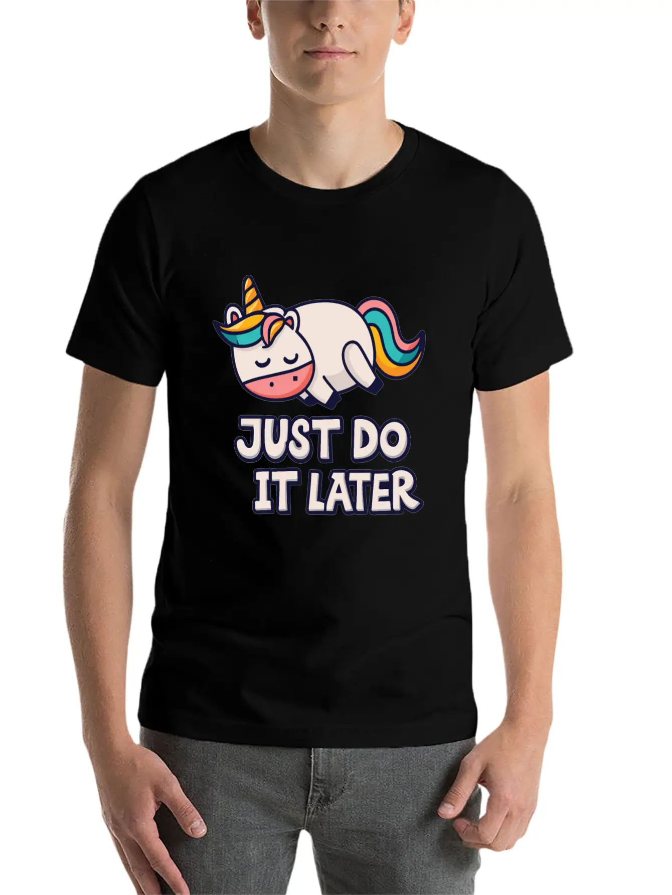 Unicorn Thick Unicorn Chilling Out Basic Graphic T-Shirt – Daily Comfort In Soft Cotton