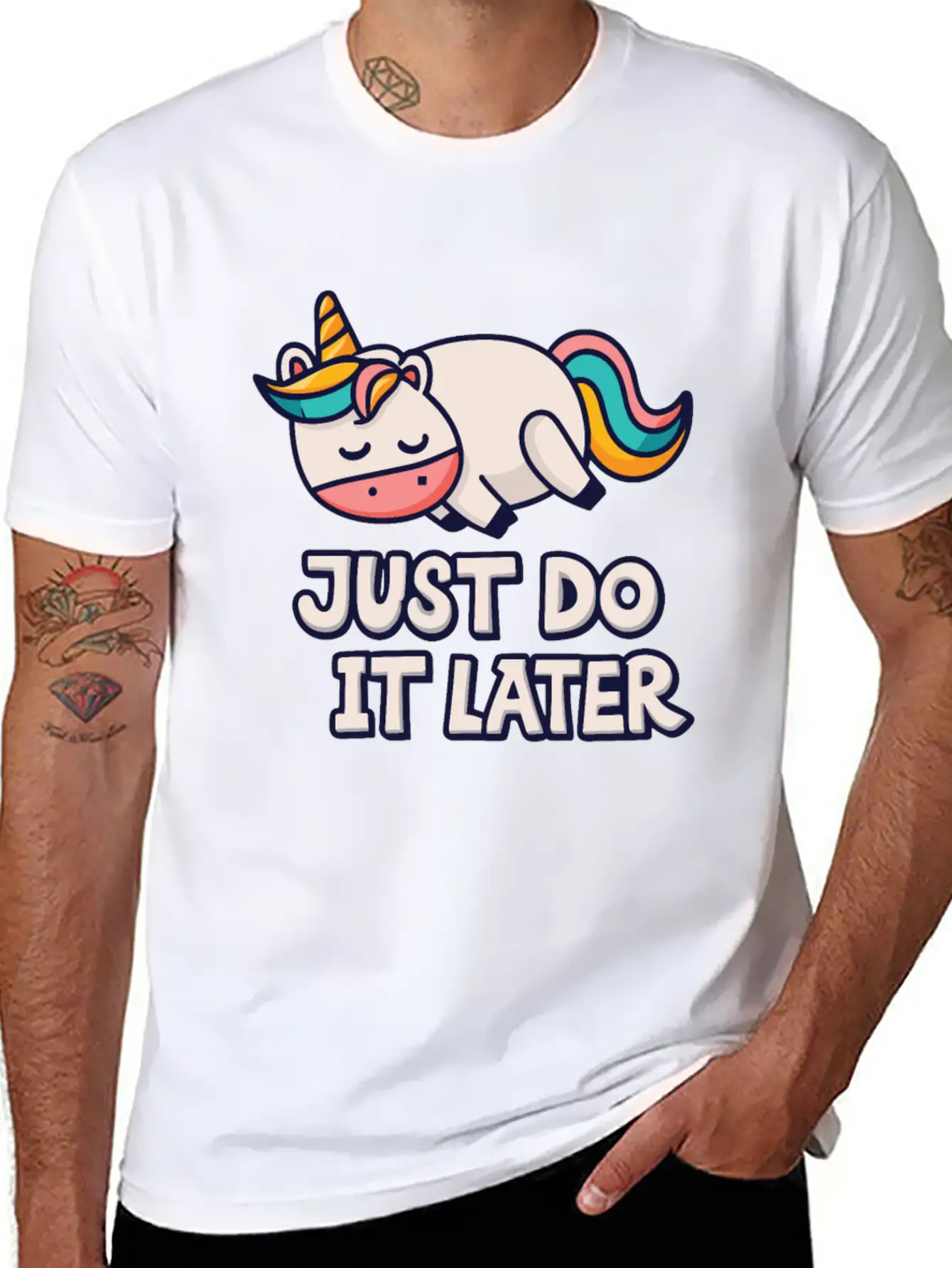 Unicorn Thick Unicorn Chilling Out Basic Graphic T-Shirt – Daily Comfort In Soft Cotton