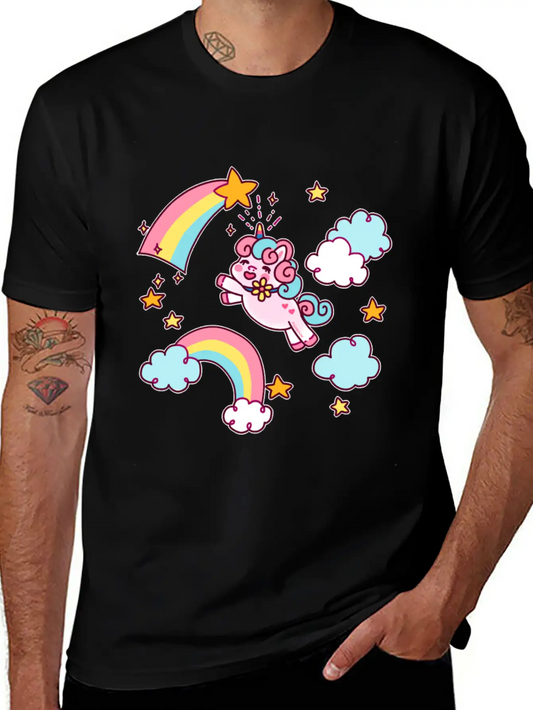 Unicorn Unicorn Rainbow Shooting Star Gift Relaxed Everyday Tee – Lightweight And Durable Cotton