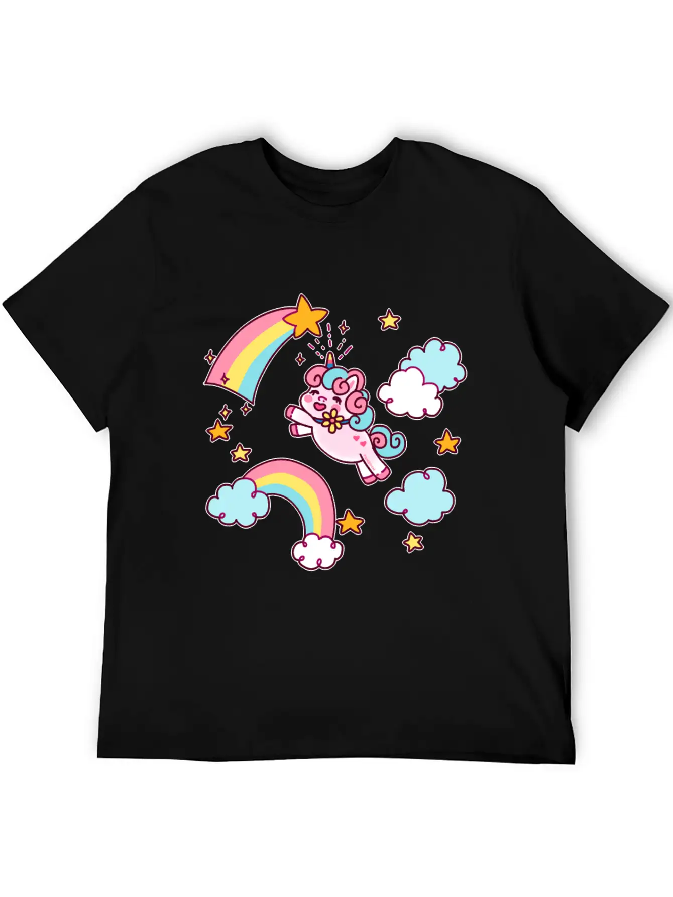 Unicorn Unicorn Rainbow Shooting Star Gift Relaxed Everyday Tee – Lightweight And Durable Cotton