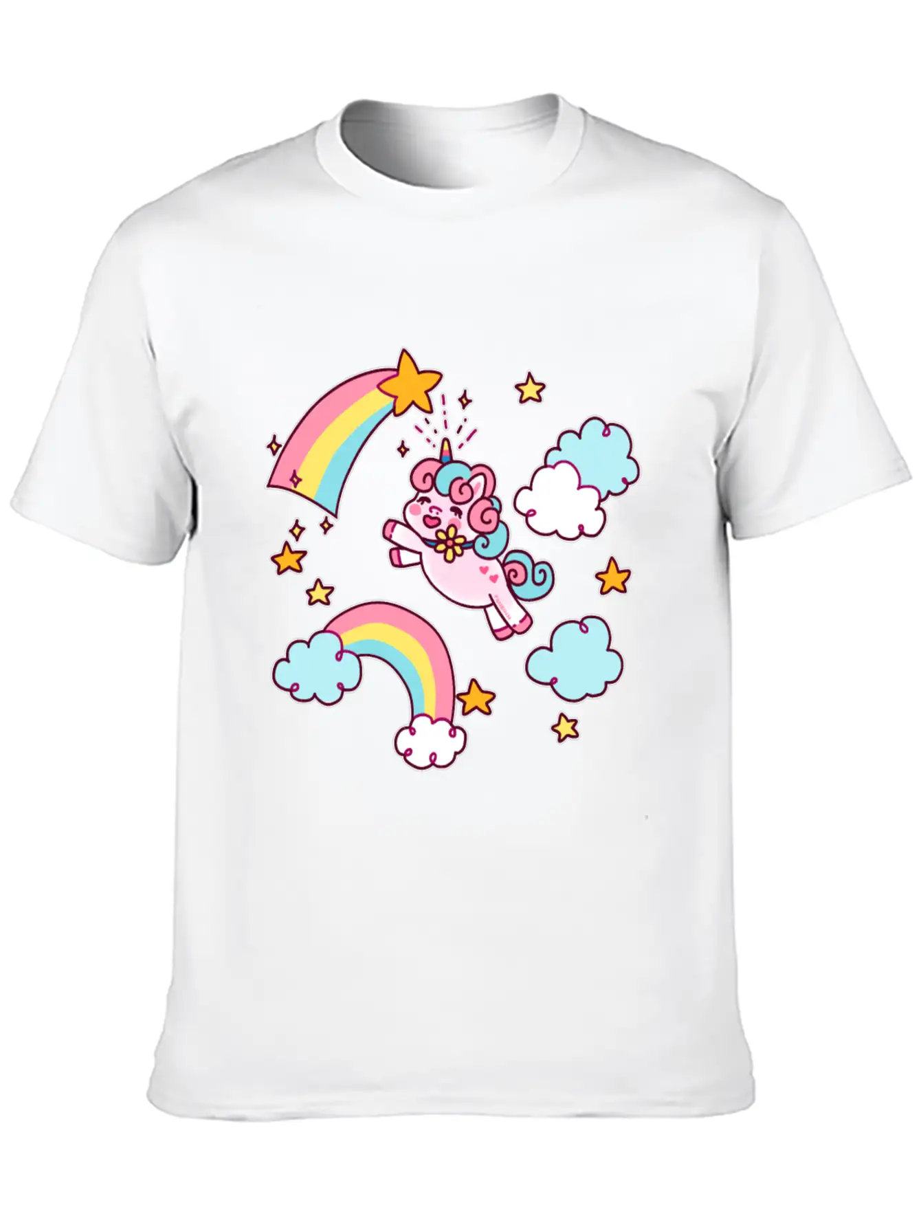 Unicorn Unicorn Rainbow Shooting Star Gift Relaxed Everyday Tee – Lightweight And Durable Cotton