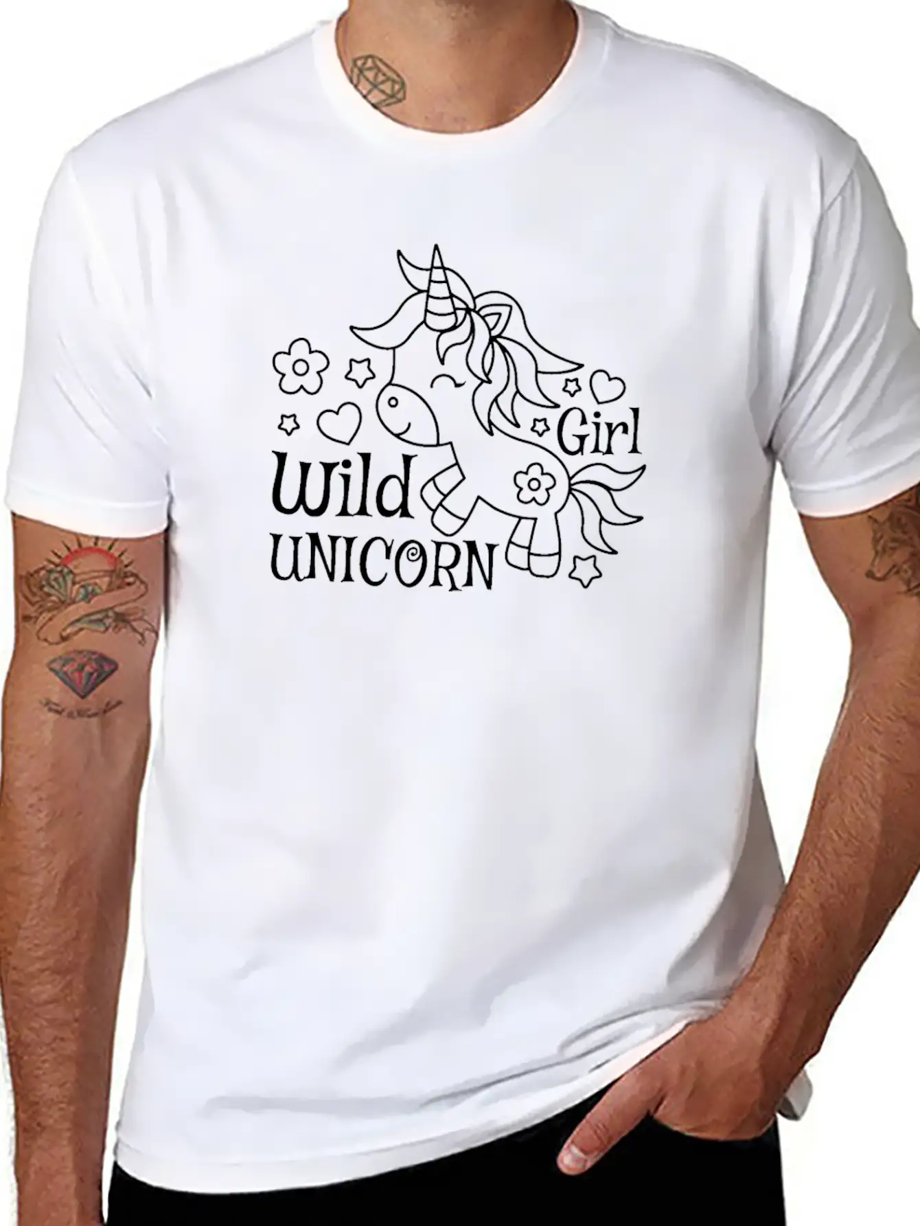 Unicorn Wild Unicorn Girl Modern Fit Casual T-Shirt – Clean And Versatile Design
