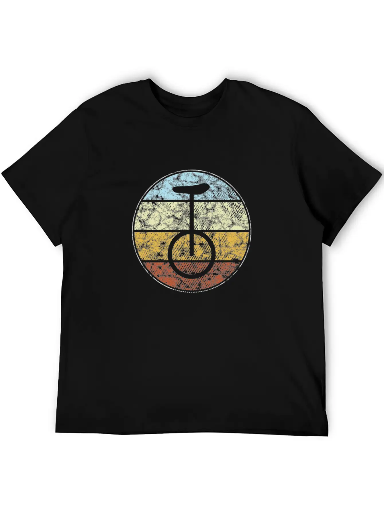 Unicycle Retro Unisex Casual T-Shirt – Clean Design For Daily Comfort