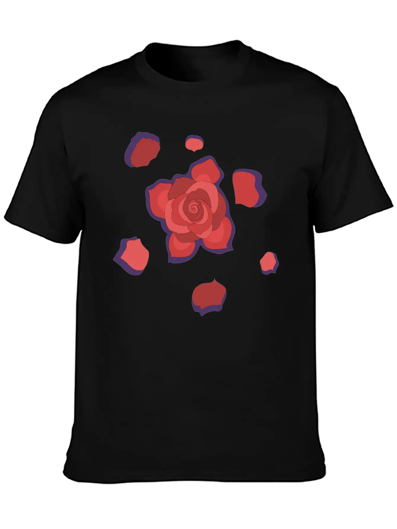 Unique Rose Essential Cotton Tee For Daily Outfits – Unisex Style
