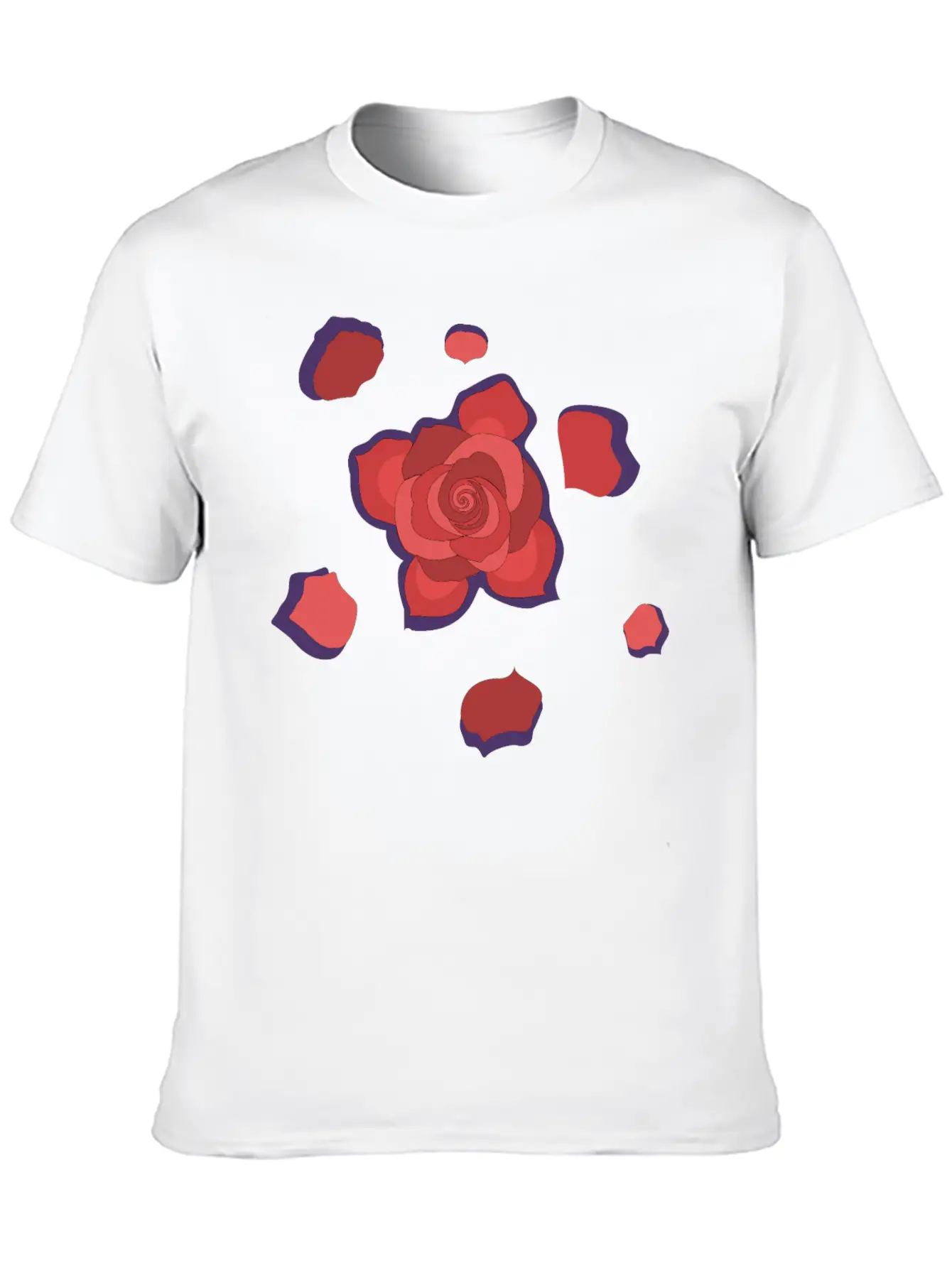 Unique Rose Essential Cotton Tee For Daily Outfits – Unisex Style