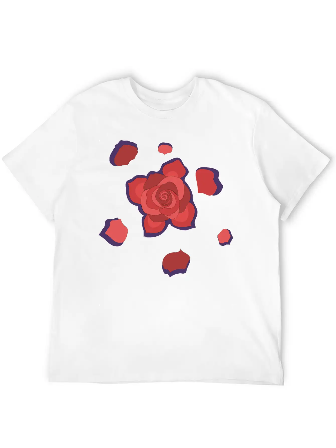 Unique Rose Essential Cotton Tee For Daily Outfits – Unisex Style