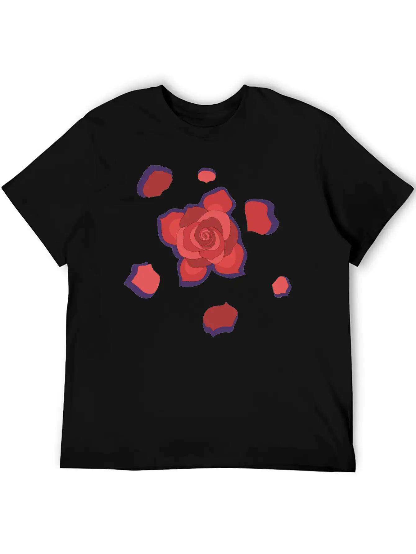 Unique Rose Essential Cotton Tee For Daily Outfits – Unisex Style