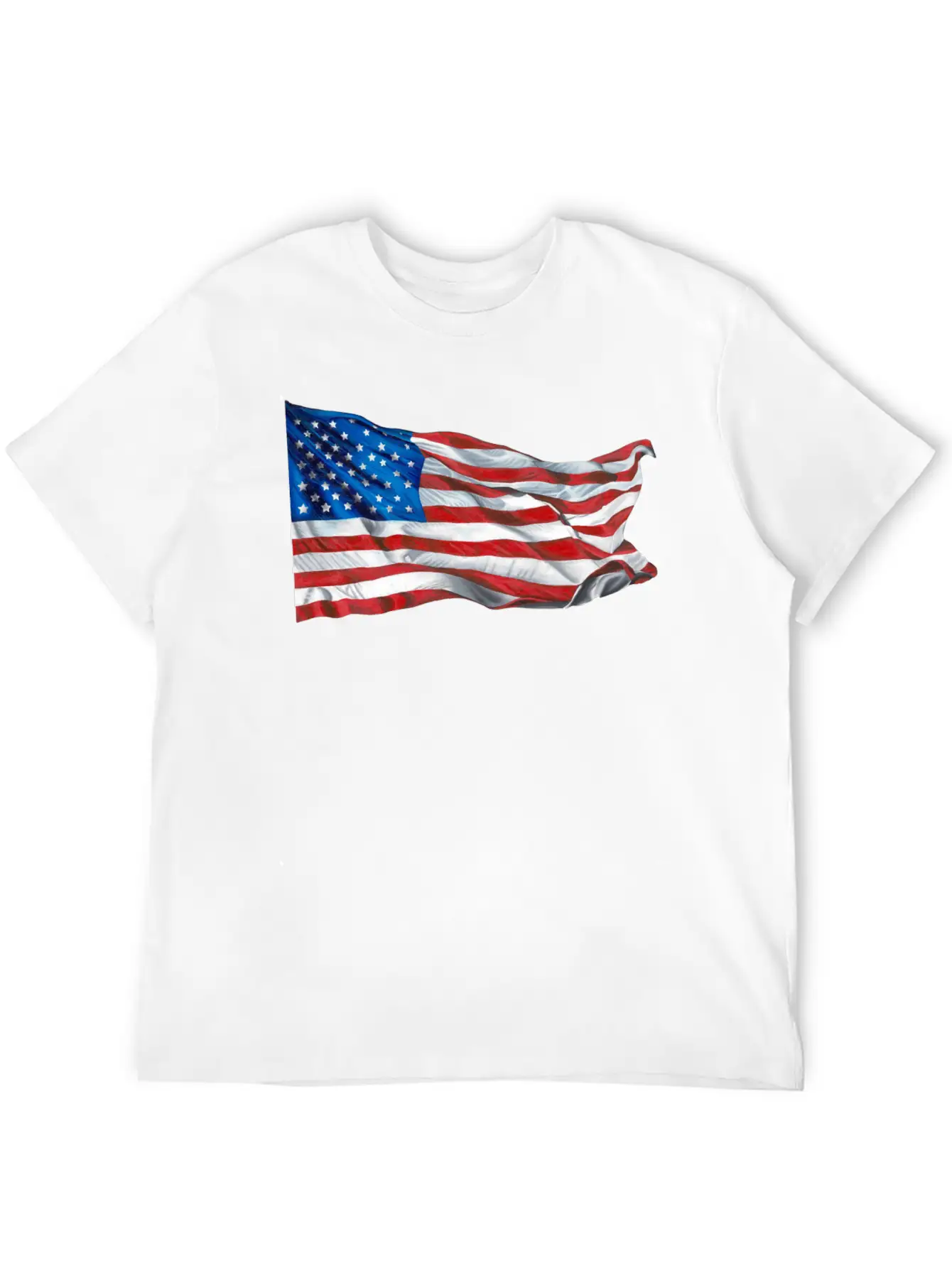 United States Of America Flag Relaxed Everyday Tee – Lightweight And Durable Cotton