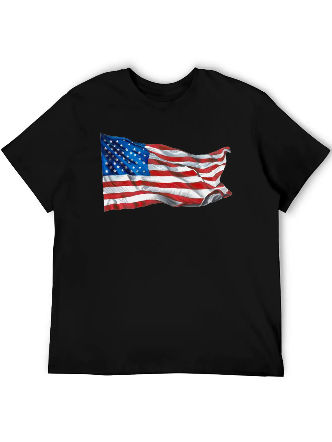 United States Of America Flag Relaxed Everyday Tee – Lightweight And Durable Cotton