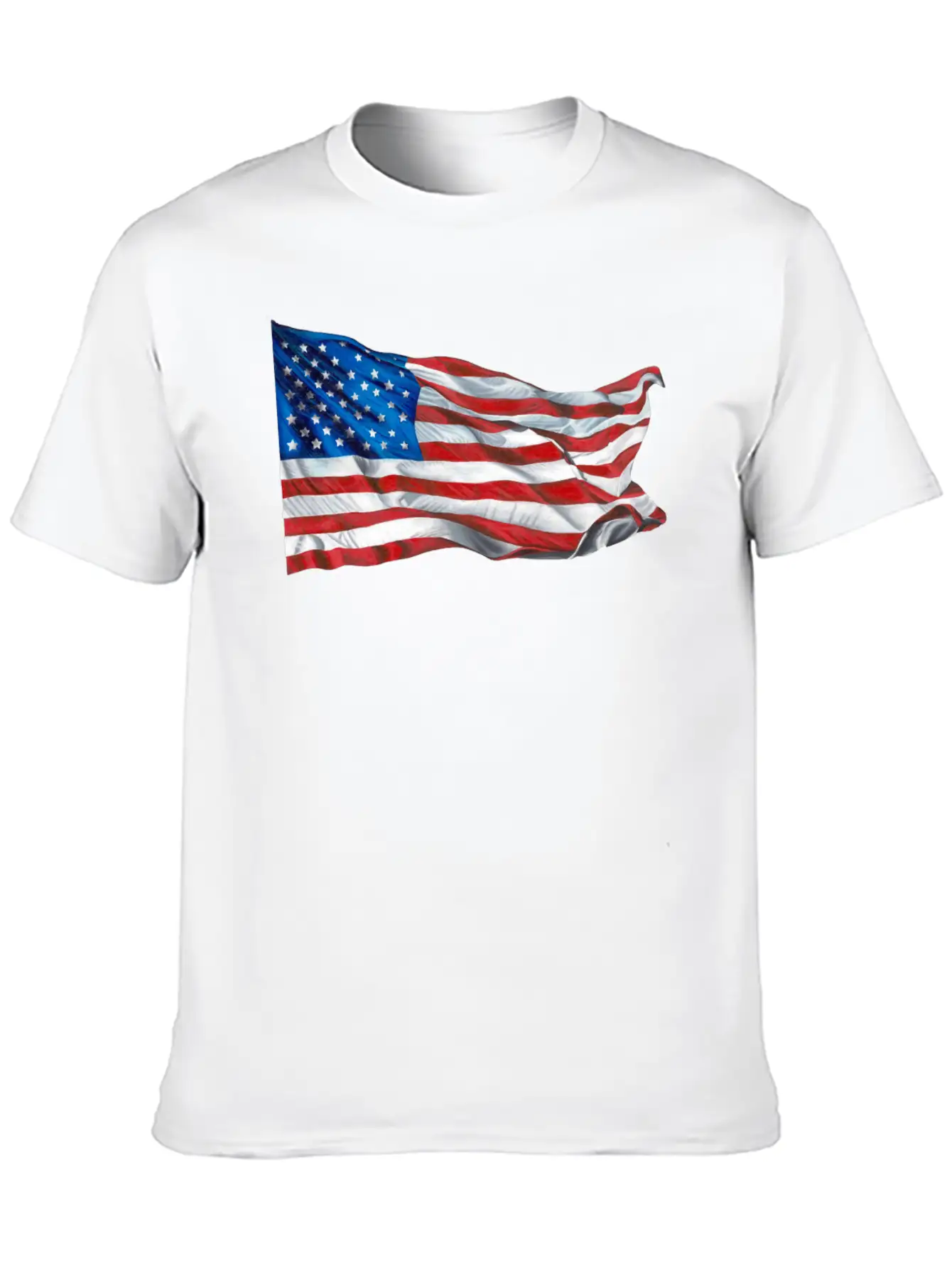 United States Of America Flag Relaxed Everyday Tee – Lightweight And Durable Cotton