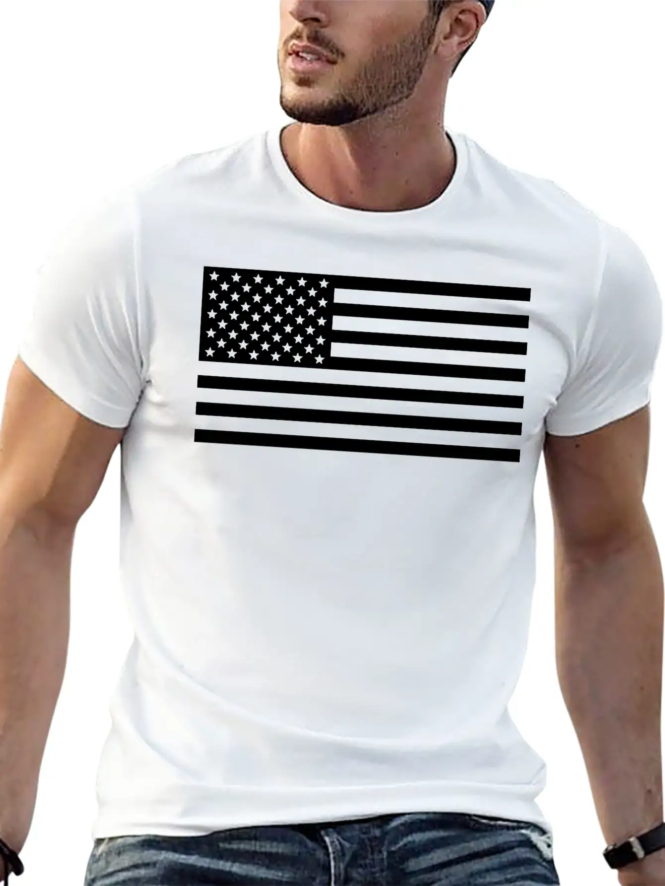United States Of America Stars & Stripes Flag Basic Graphic T-Shirt – Daily Comfort In Soft Cotton