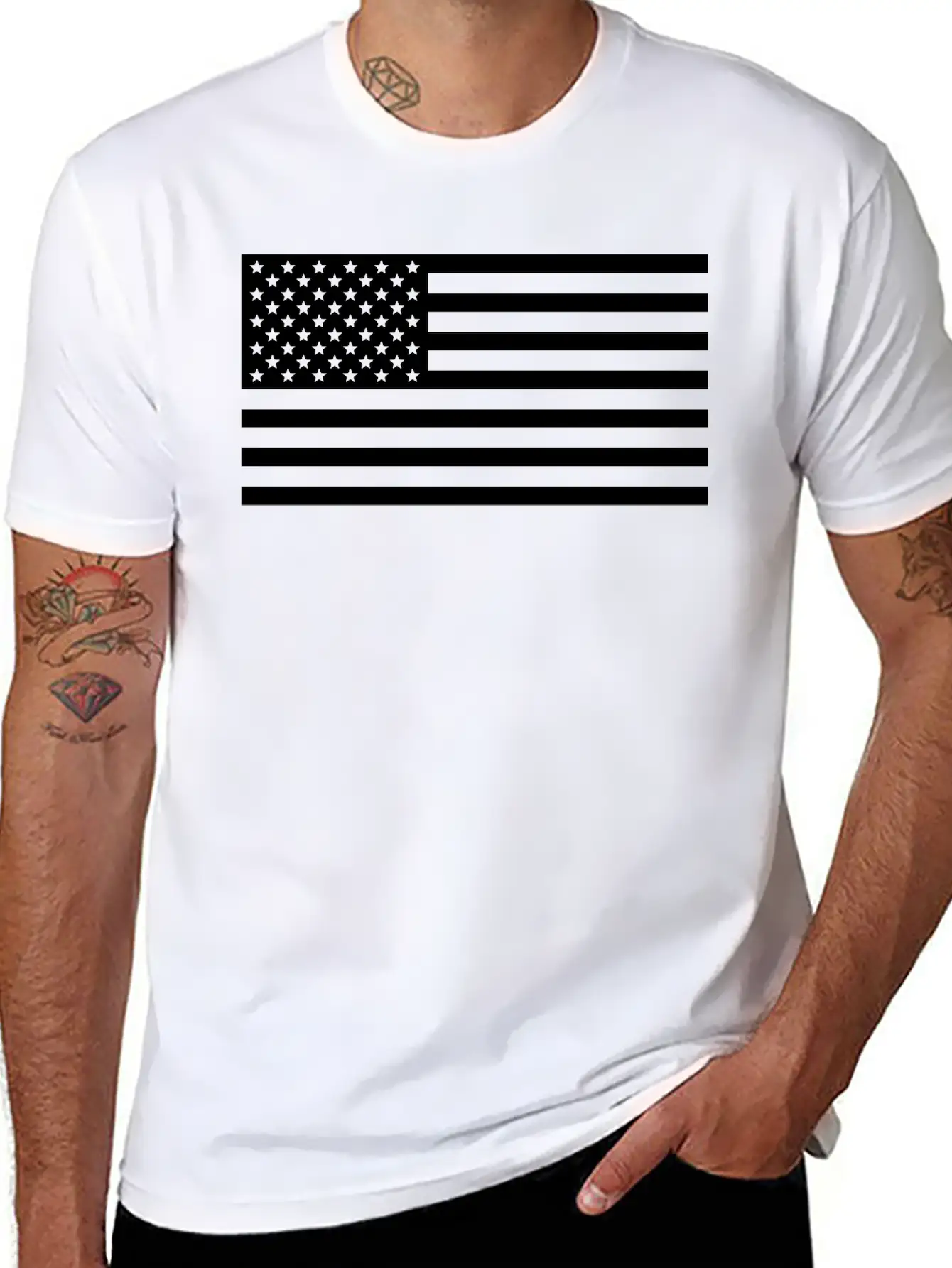 United States Of America Stars & Stripes Flag Basic Graphic T-Shirt – Daily Comfort In Soft Cotton
