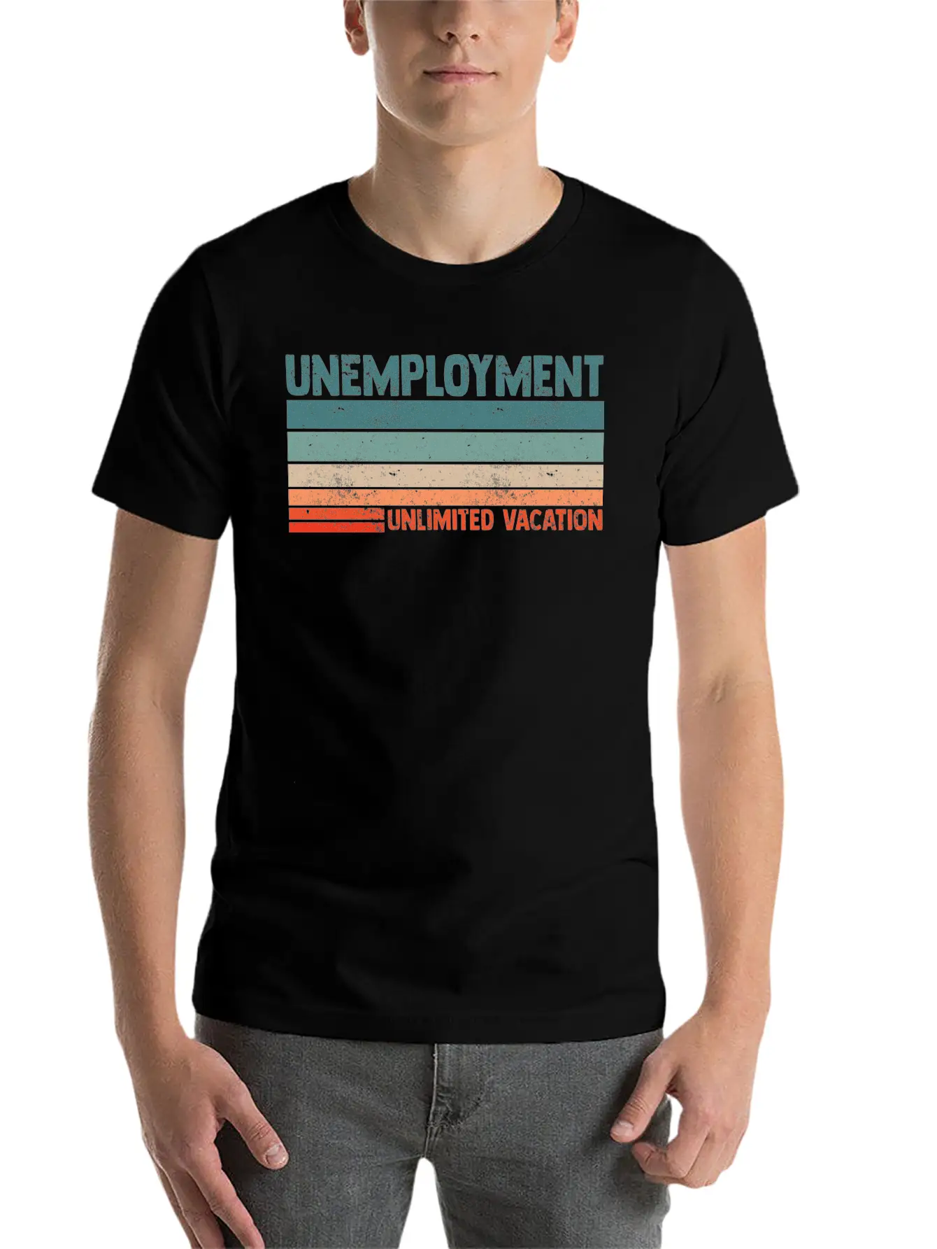 Unlimited Vacation Unemployment For A Jobless Lazy Soft Cotton Short Sleeve Tee – Unisex Wardrobe Staple