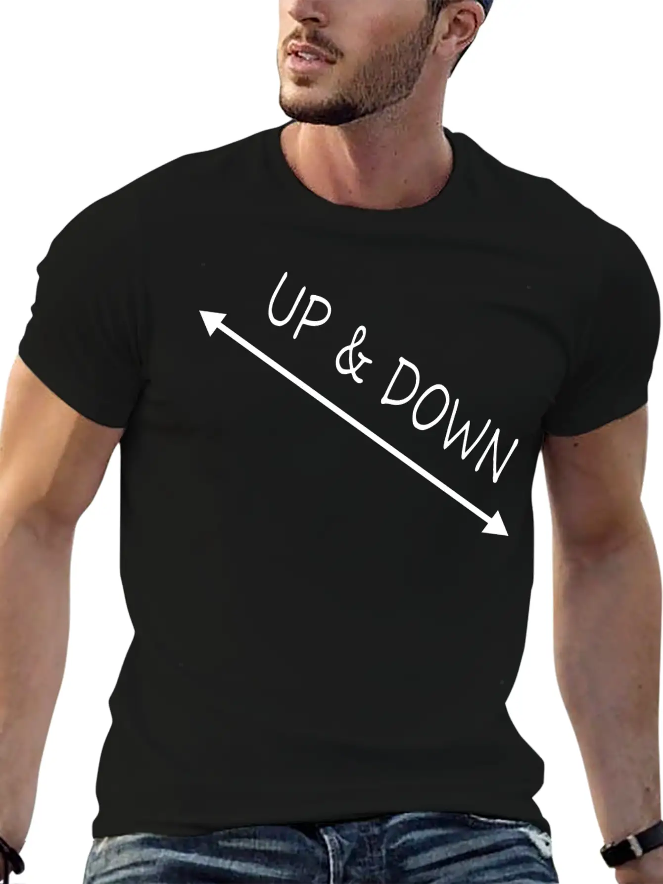 Up & Down Arrow Stylish Everyday T-Shirt – Unisex Basic Cotton Tee