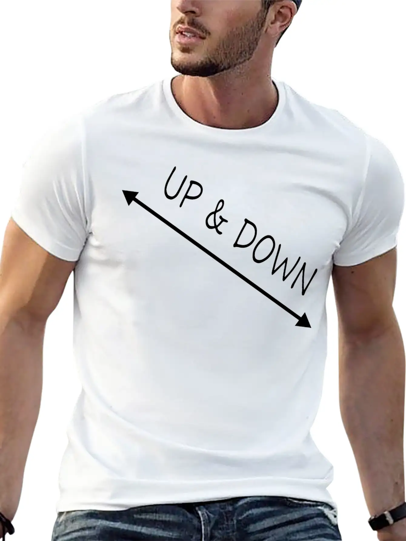 Up & Down Arrow Stylish Everyday T-Shirt – Unisex Basic Cotton Tee