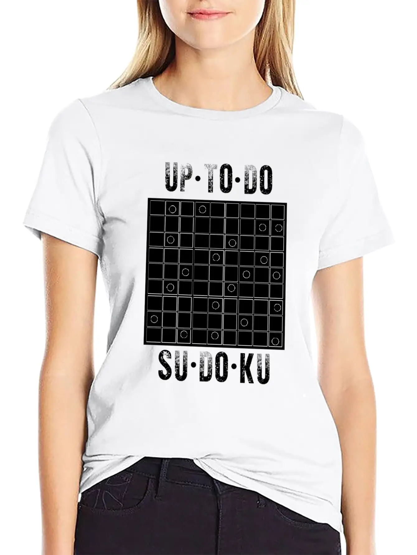 Up To Do Sudoku - Cute Board Game Lover Puzzle Pla Modern Fit Casual T-Shirt – Clean And Versatile Design