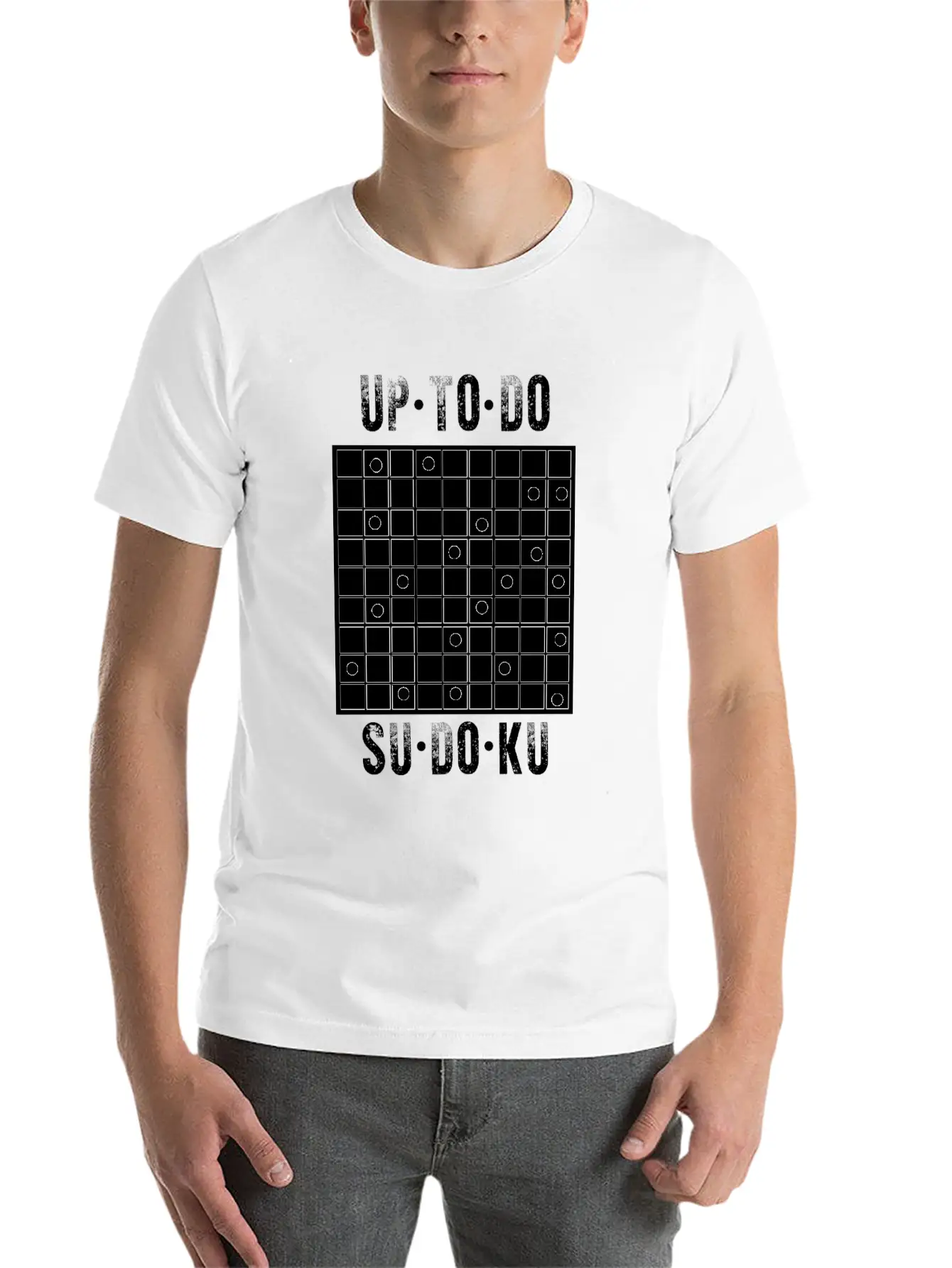 Up To Do Sudoku - Cute Board Game Lover Puzzle Pla Modern Fit Casual T-Shirt – Clean And Versatile Design