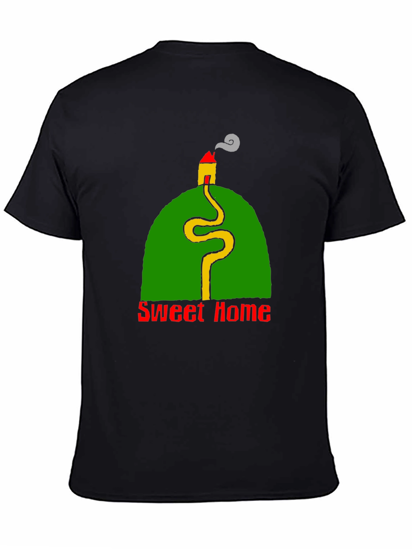 Sweet Home Graphic Tee - Black Crewneck T-Shirt