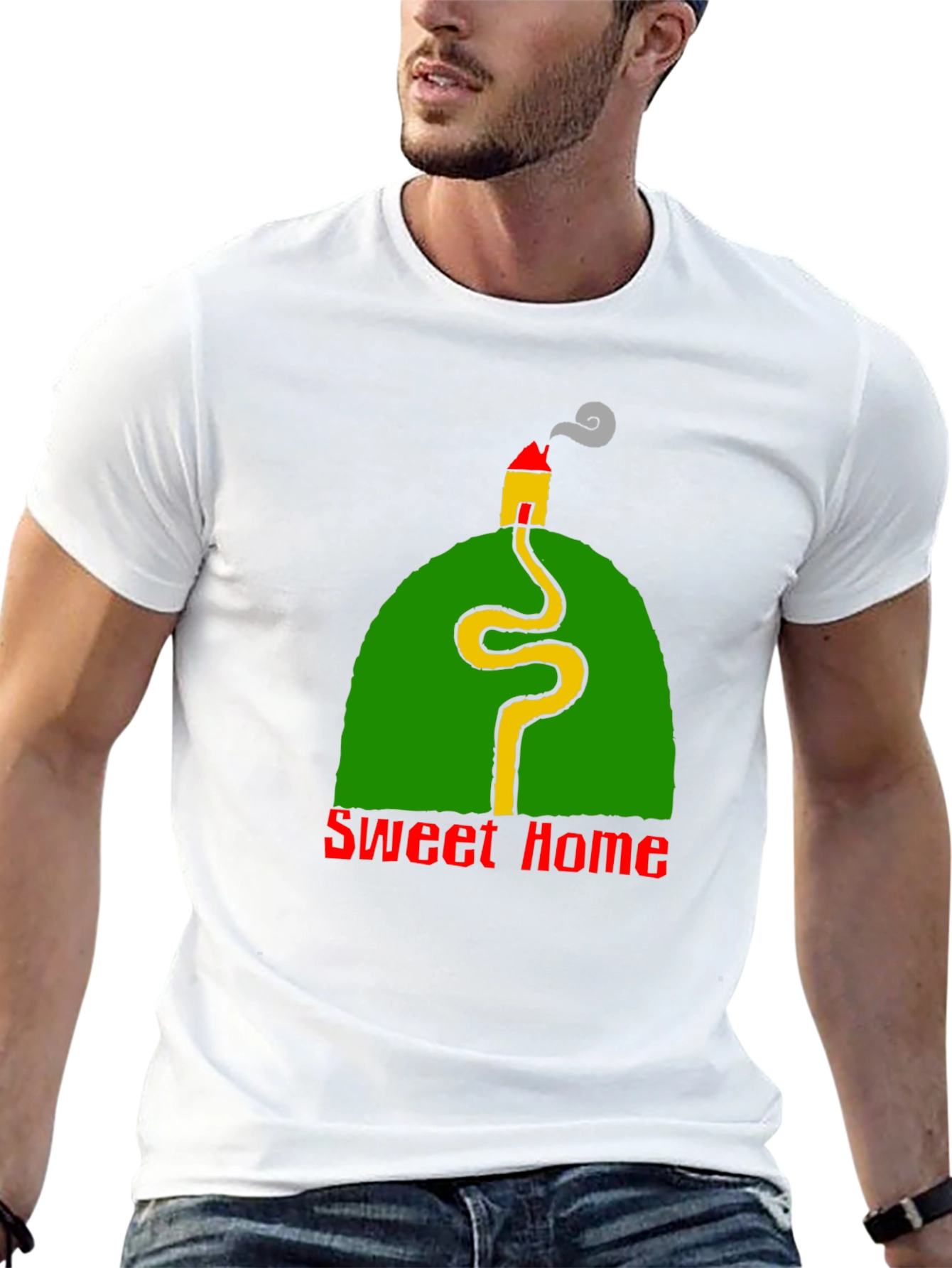 Sweet Home Graphic Tee - Black Crewneck T-Shirt