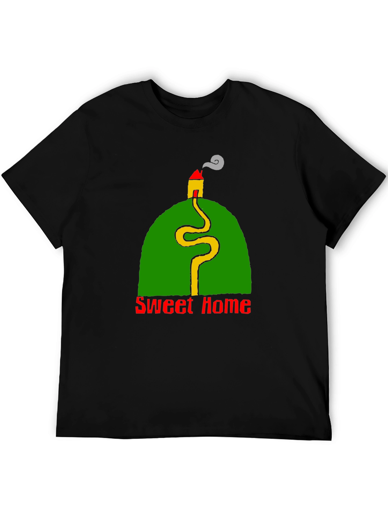 Sweet Home Graphic Tee - Black Crewneck T-Shirt