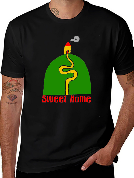 Sweet Home Graphic Tee - Black Crewneck T-Shirt