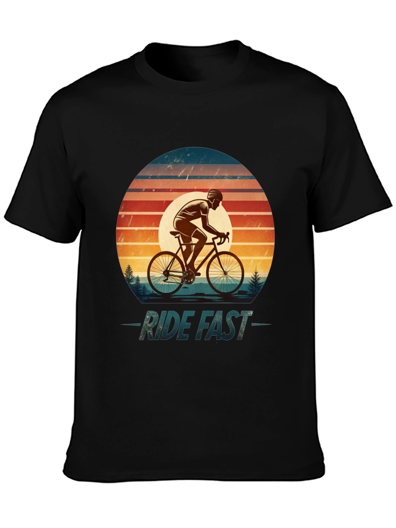 Ride Fast Retro Cycling T-Shirt