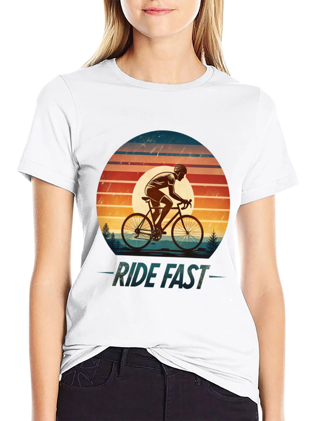 Ride Fast Retro Cycling T-Shirt