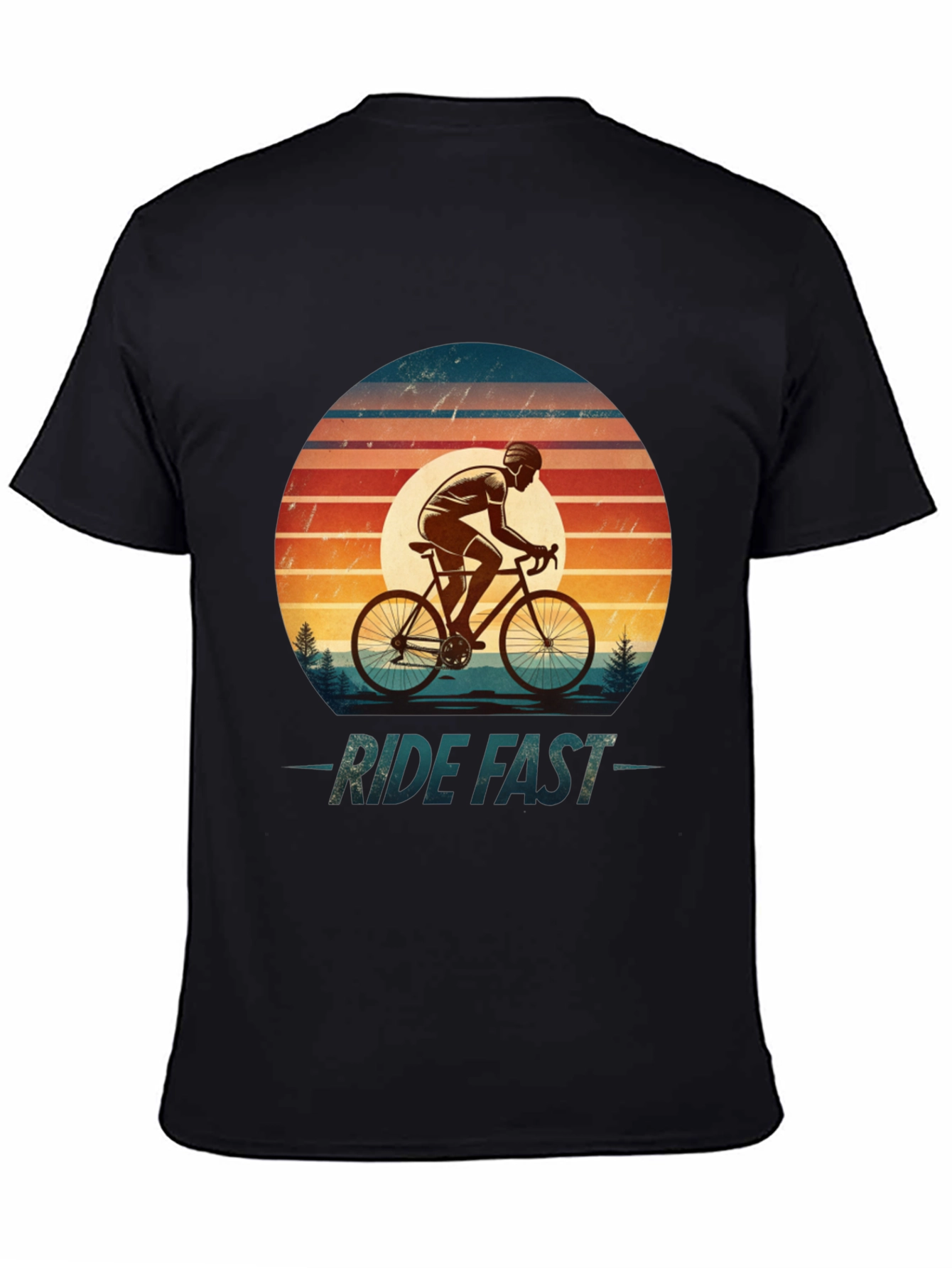 Ride Fast Retro Cycling T-Shirt