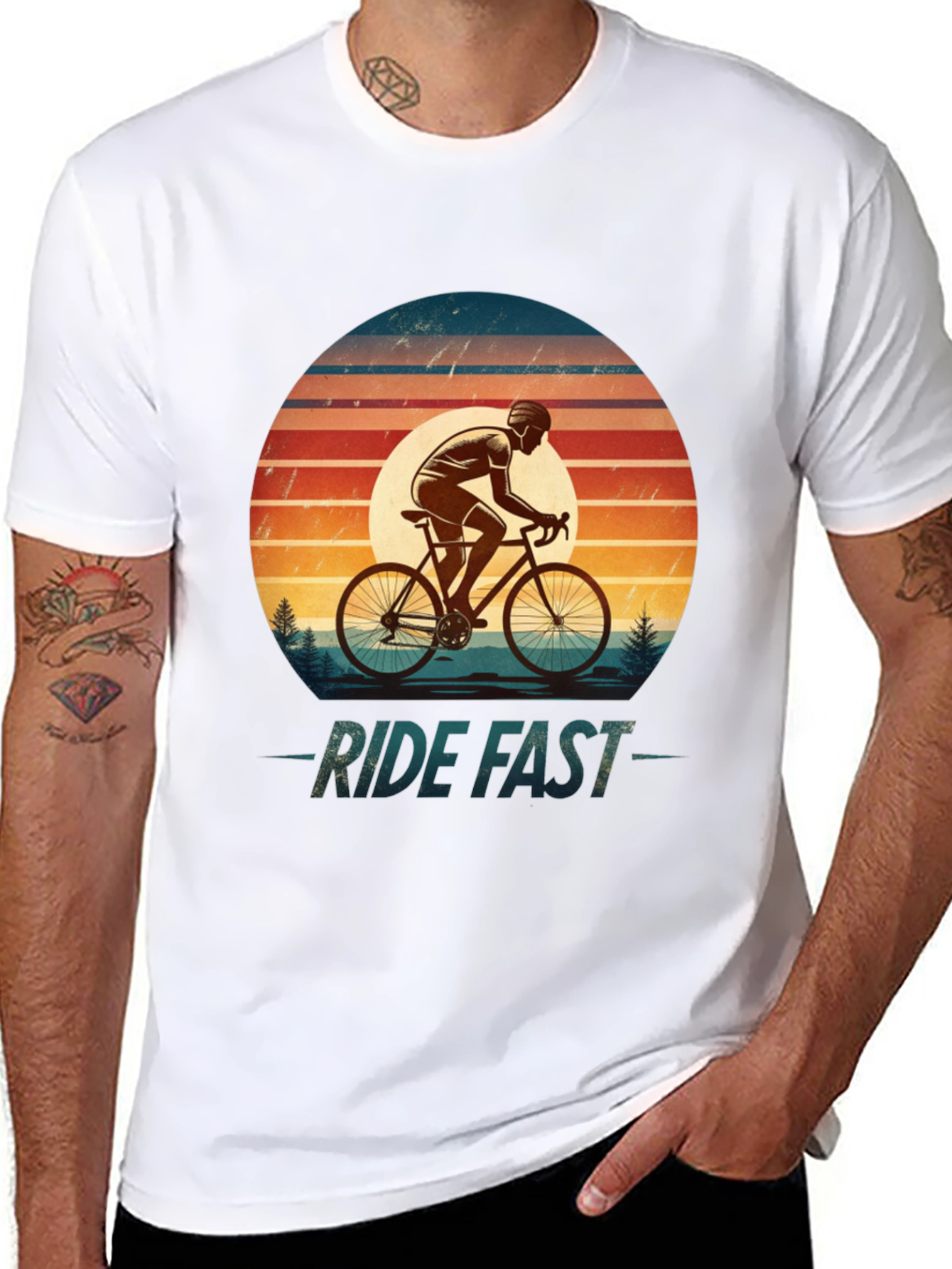 Ride Fast Retro Cycling T-Shirt