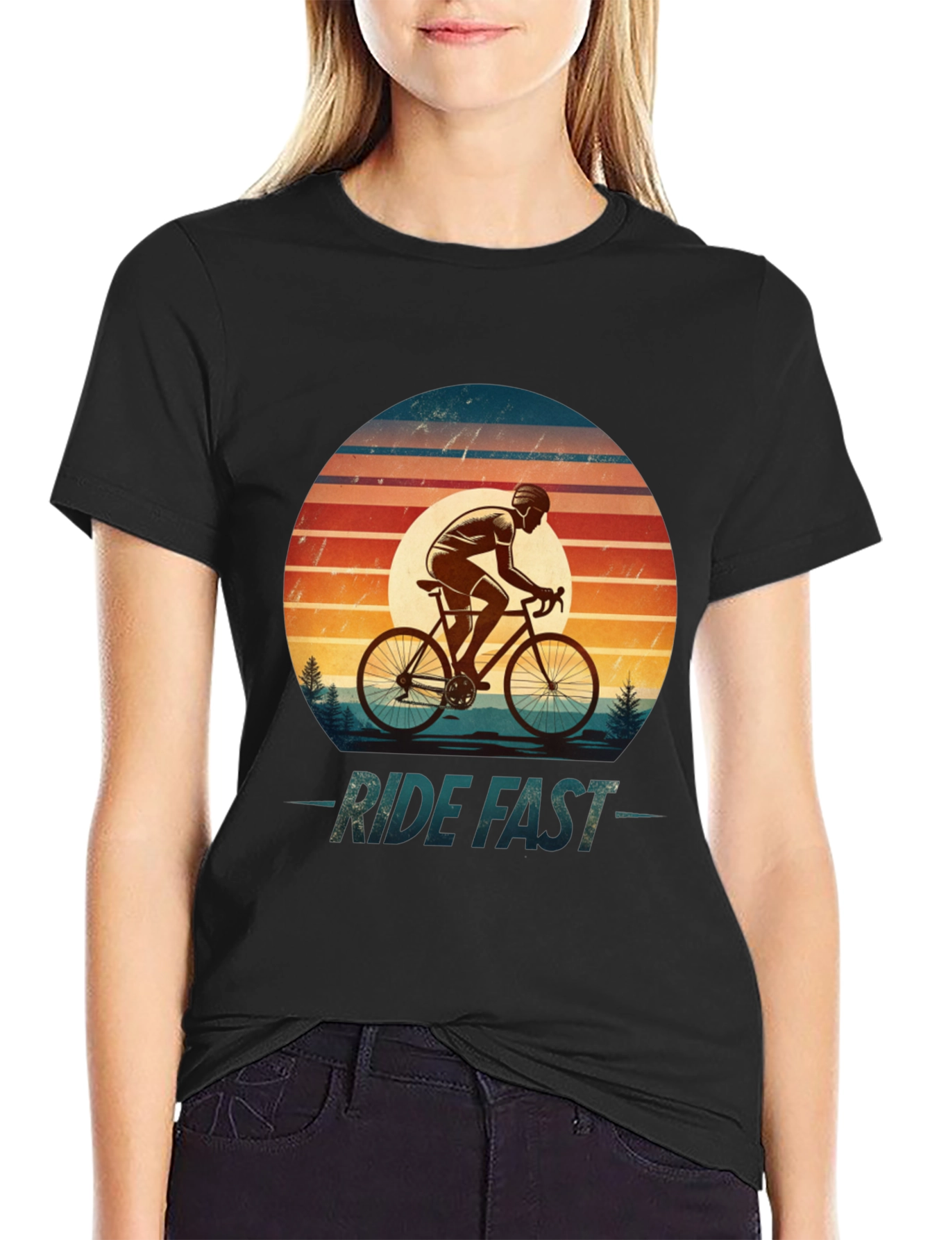 Ride Fast Retro Cycling T-Shirt