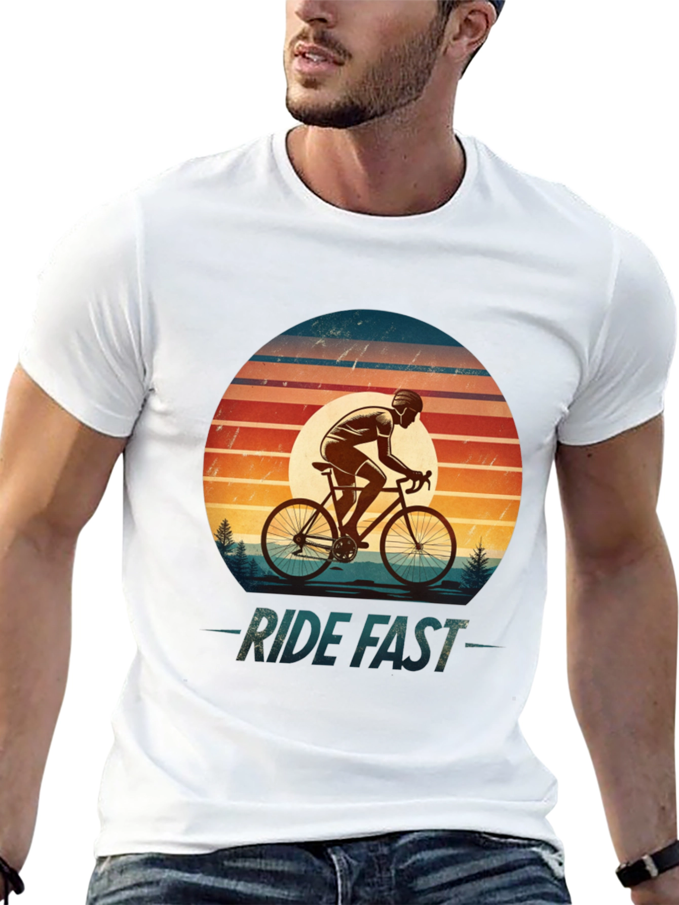 Ride Fast Retro Cycling T-Shirt